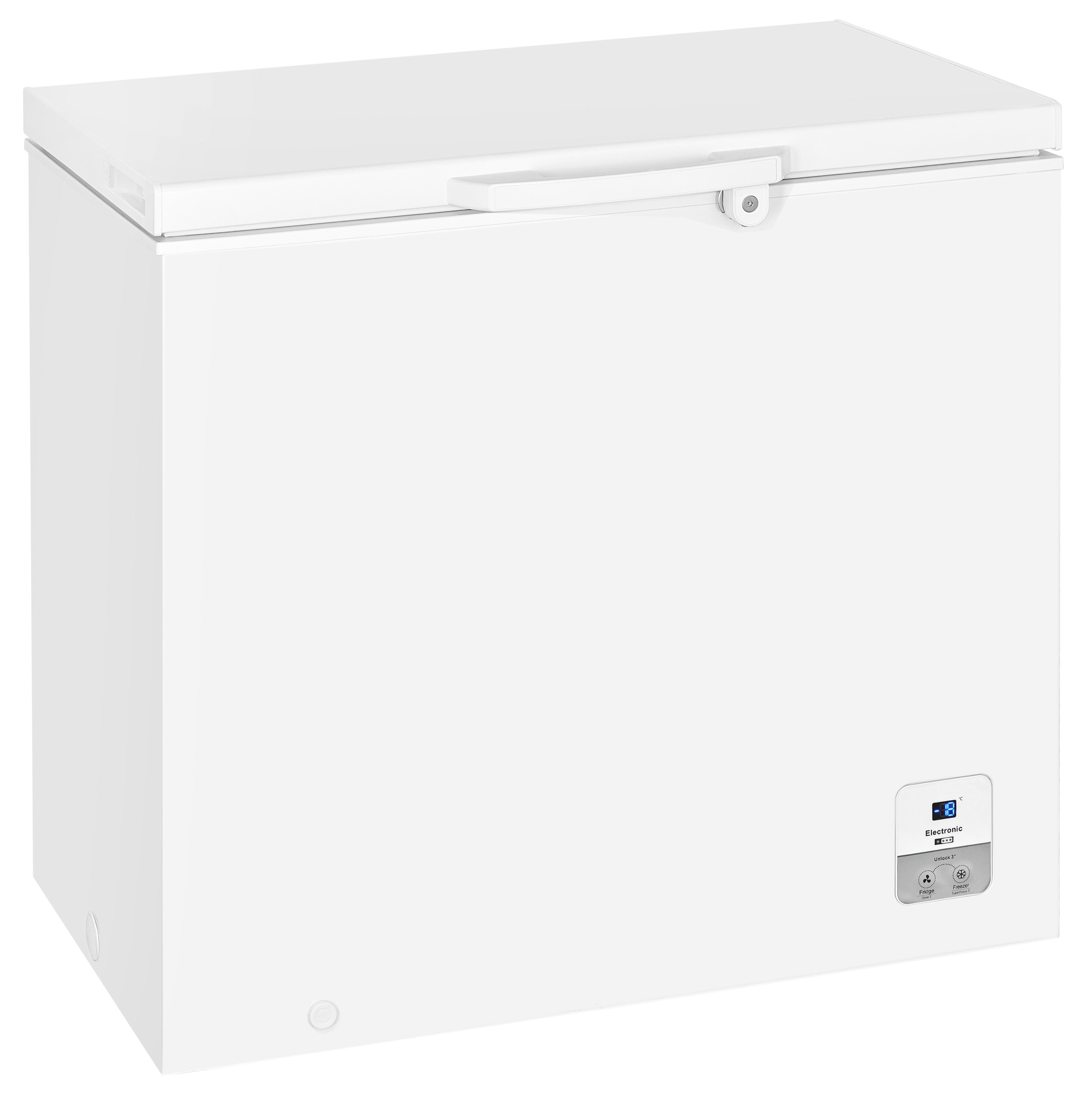 exquisit Gefriertruhe »GT200-HE-O11E weiss« 85,3 cm hoch 89,1 cm breit 2-in-1 Gefrier-/Kühltruhe mit LED, Griff, Schloss&flexibel einstellbar