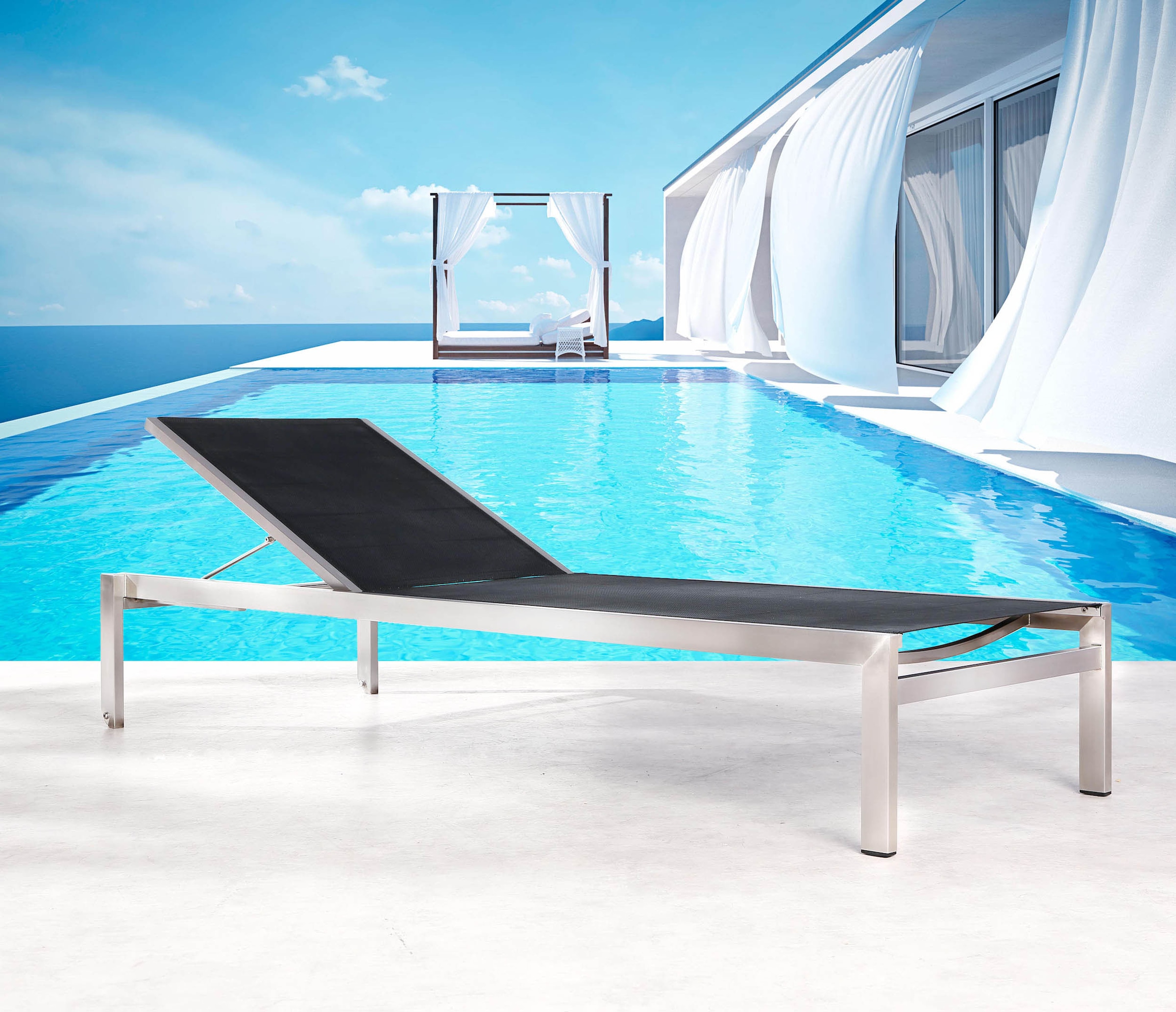 Best Rollliege »Marbella«, (Packung), Gestelle und Gelenkteile aus elegantem Edelstahl