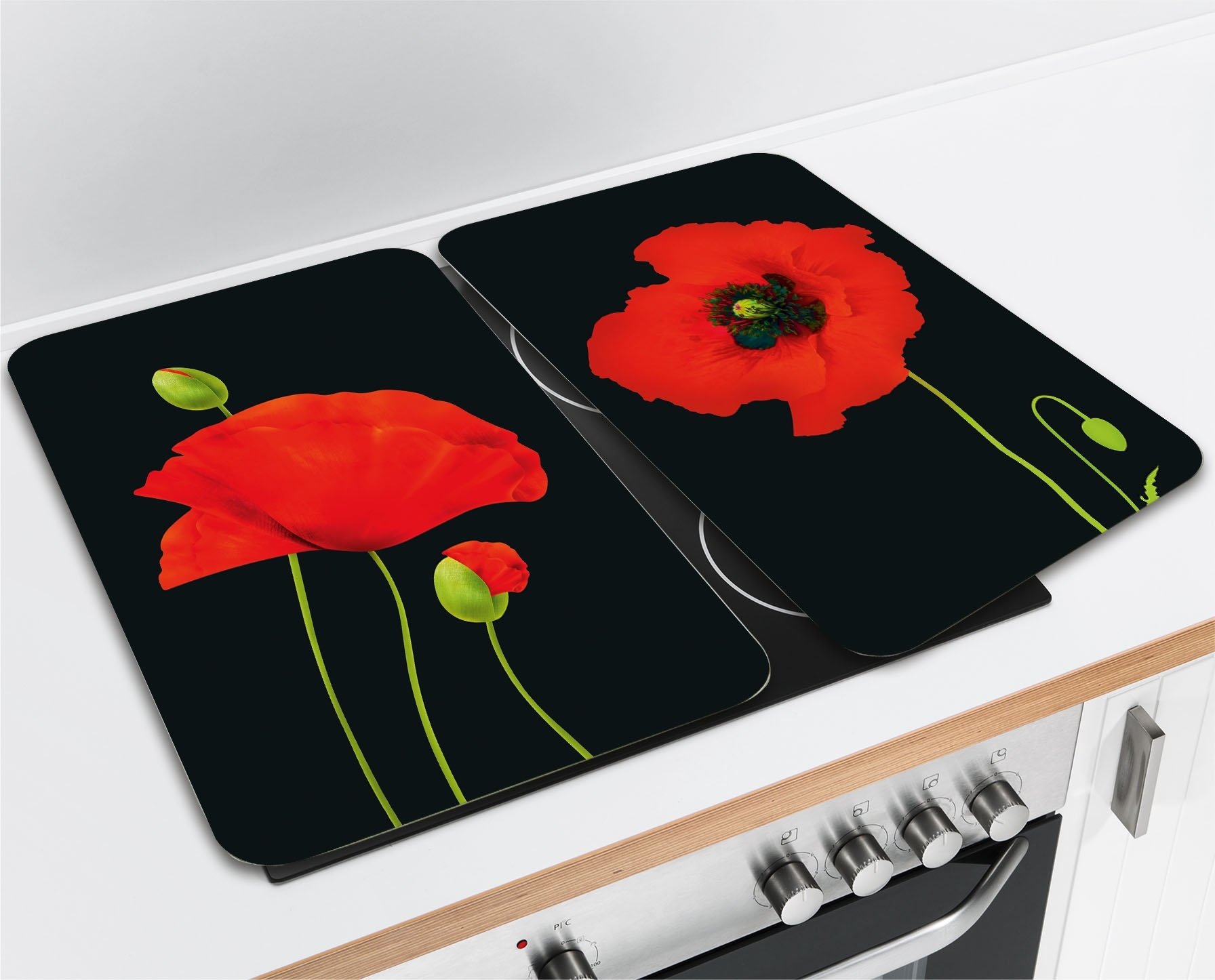 WENKO Herd-Abdeckplatte "Universal Mohn", (Set, 2 tlg.) günstig online kaufen