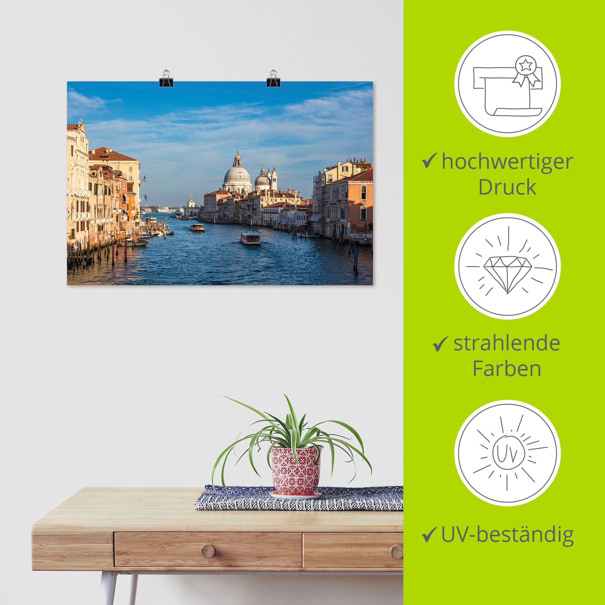 Artland Wandbild »Kirche Santa Maria della Salute Venedig« Venedig 1 Stk. tlg. als Poster, Wandaufkleber in verschied. Größen