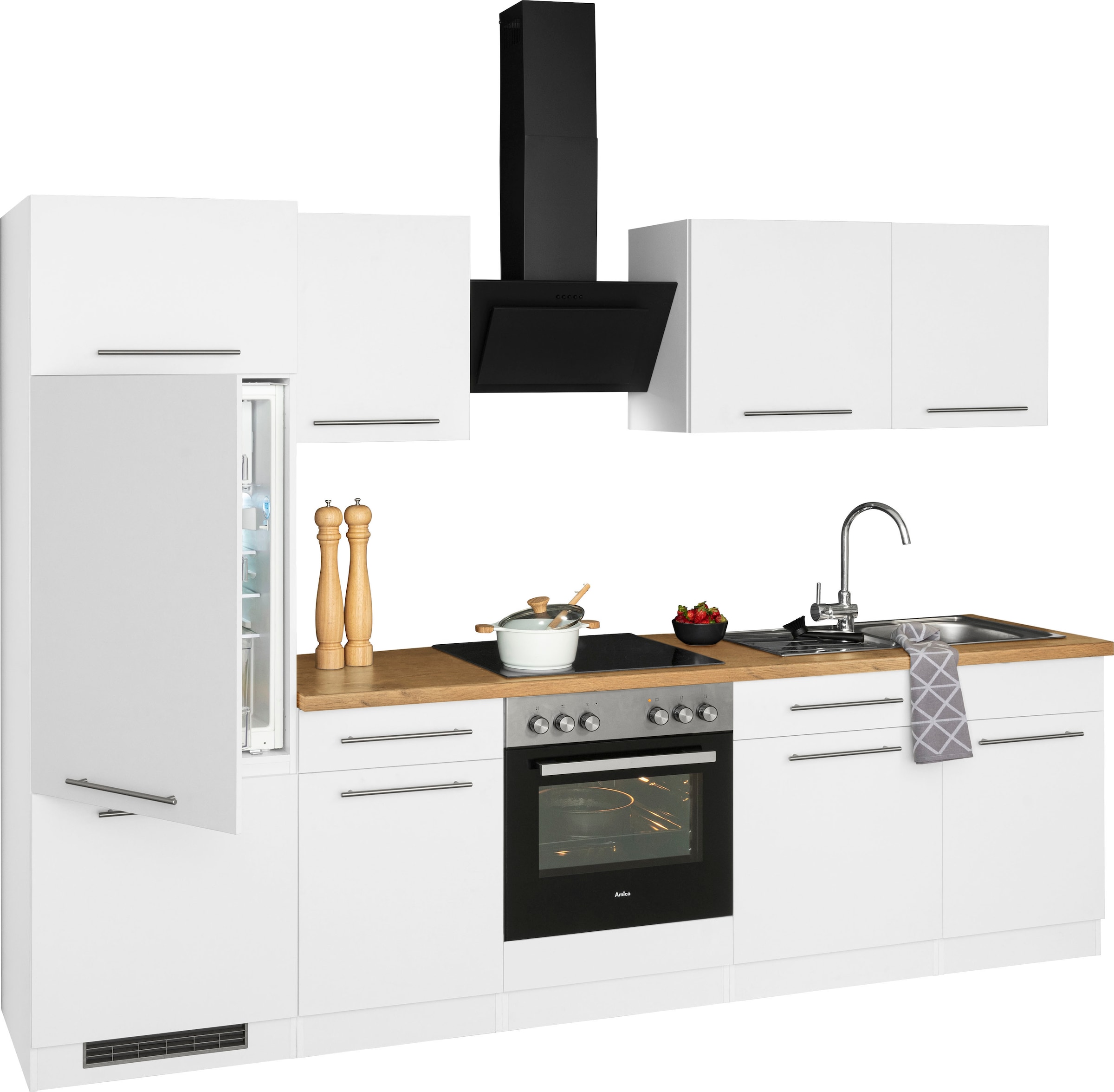 wiho Küchen Küchenzeile »Unna« ohne E-Geräte, Breite 280 cm