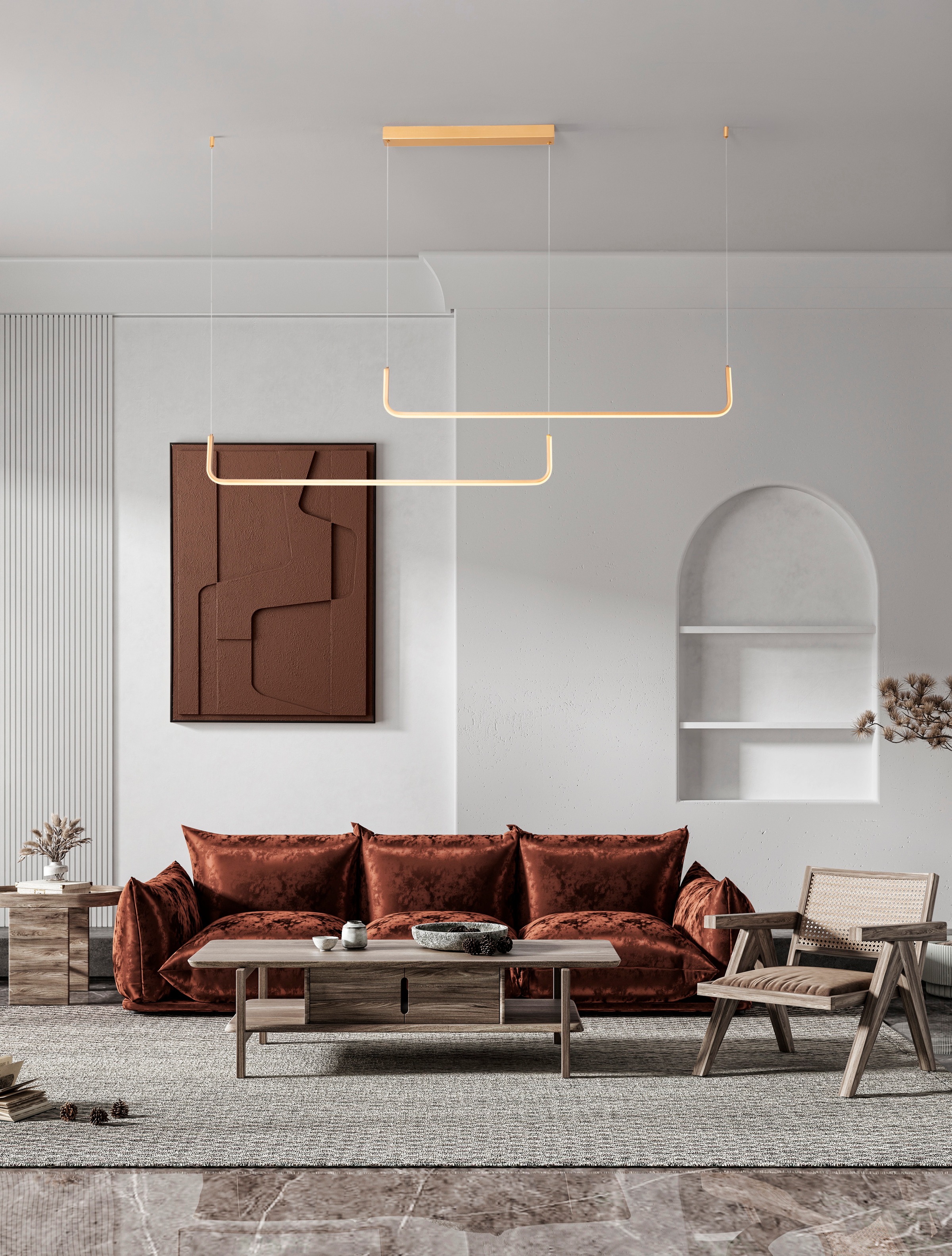 Nova Luce Pendelleuchte »STRITA« LED-Modul 1 Stk. Warmweiß günstig online kaufen