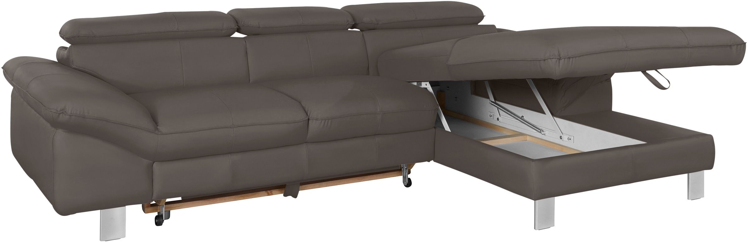 COTTA Ecksofa Driver, mit Kopfteilverstellung, wahlweise mit Bettfunktion