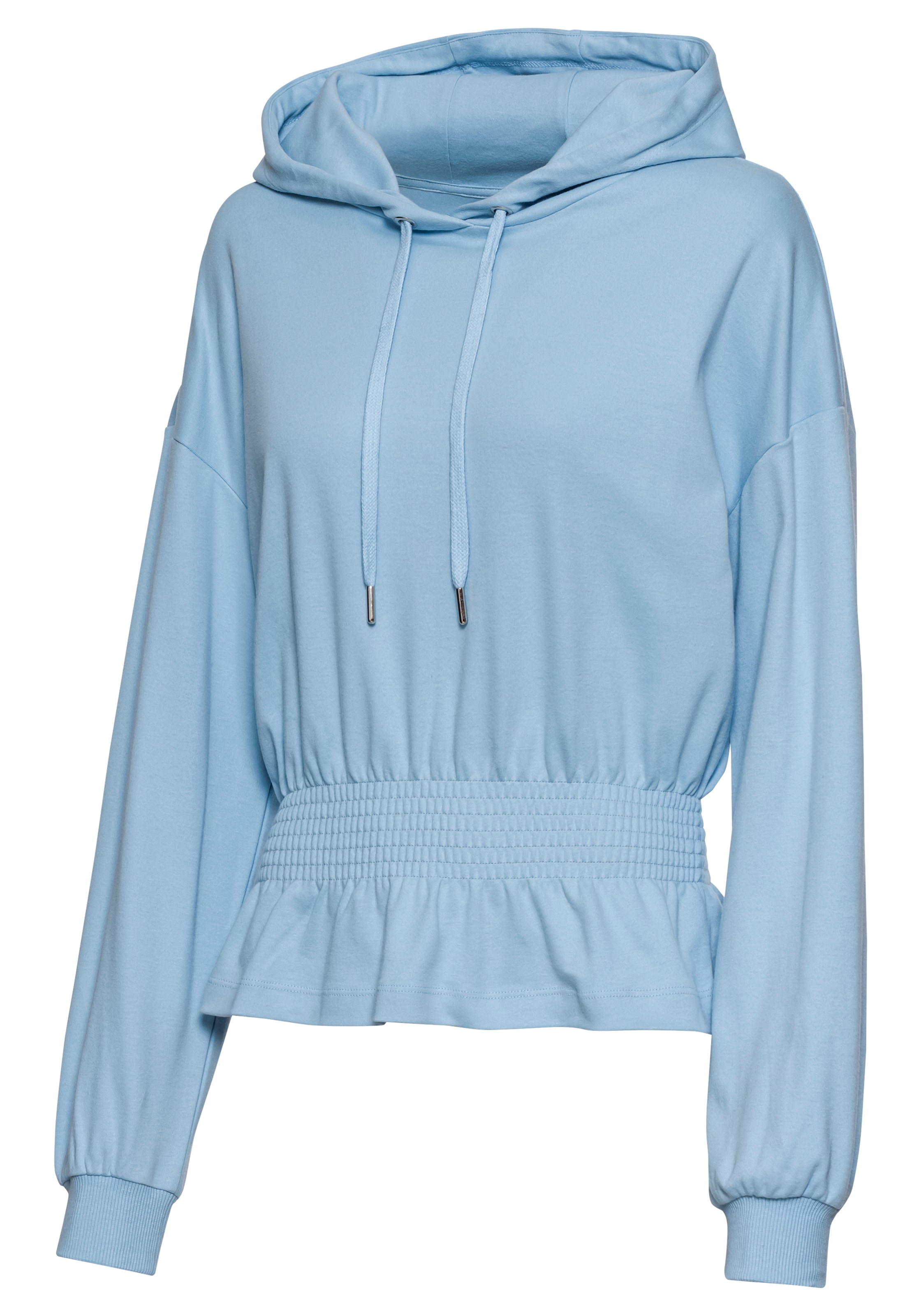LASCANA Hoodie, mit elastischer Raffung in der Taille, Loungewear
