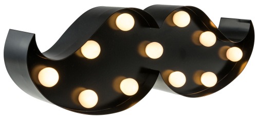 MARQUEE LIGHTS LED festverbauten Dekolicht 11 Tischlampe flammig-flammig, Moustache Raten auf 31x10 bestellen LEDs mit Wandlampe, - cm 11 »Moustache«