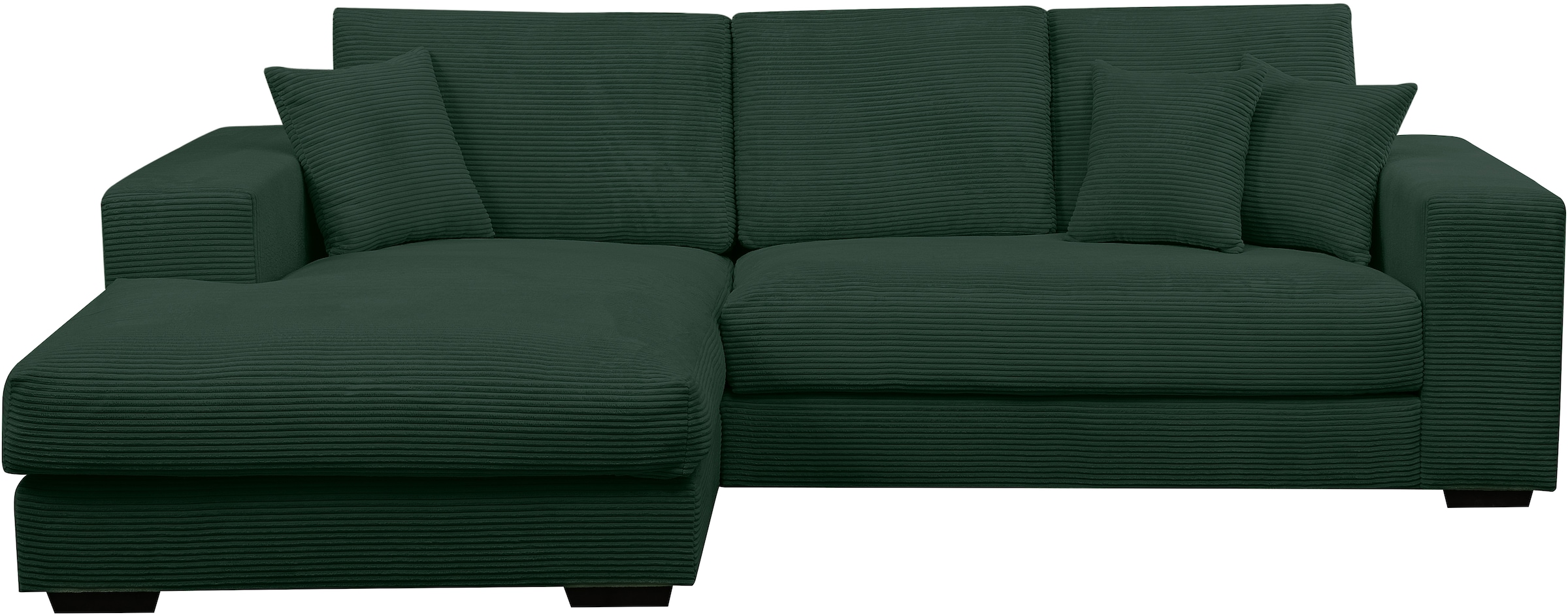 WERK2 Ecksofa »Eden modern und zeitlos, geschmackvolles Sofa, Breite 286cm, L-Form« Design Ecksofa in Cord mit besonders weichem Sitzkomfort