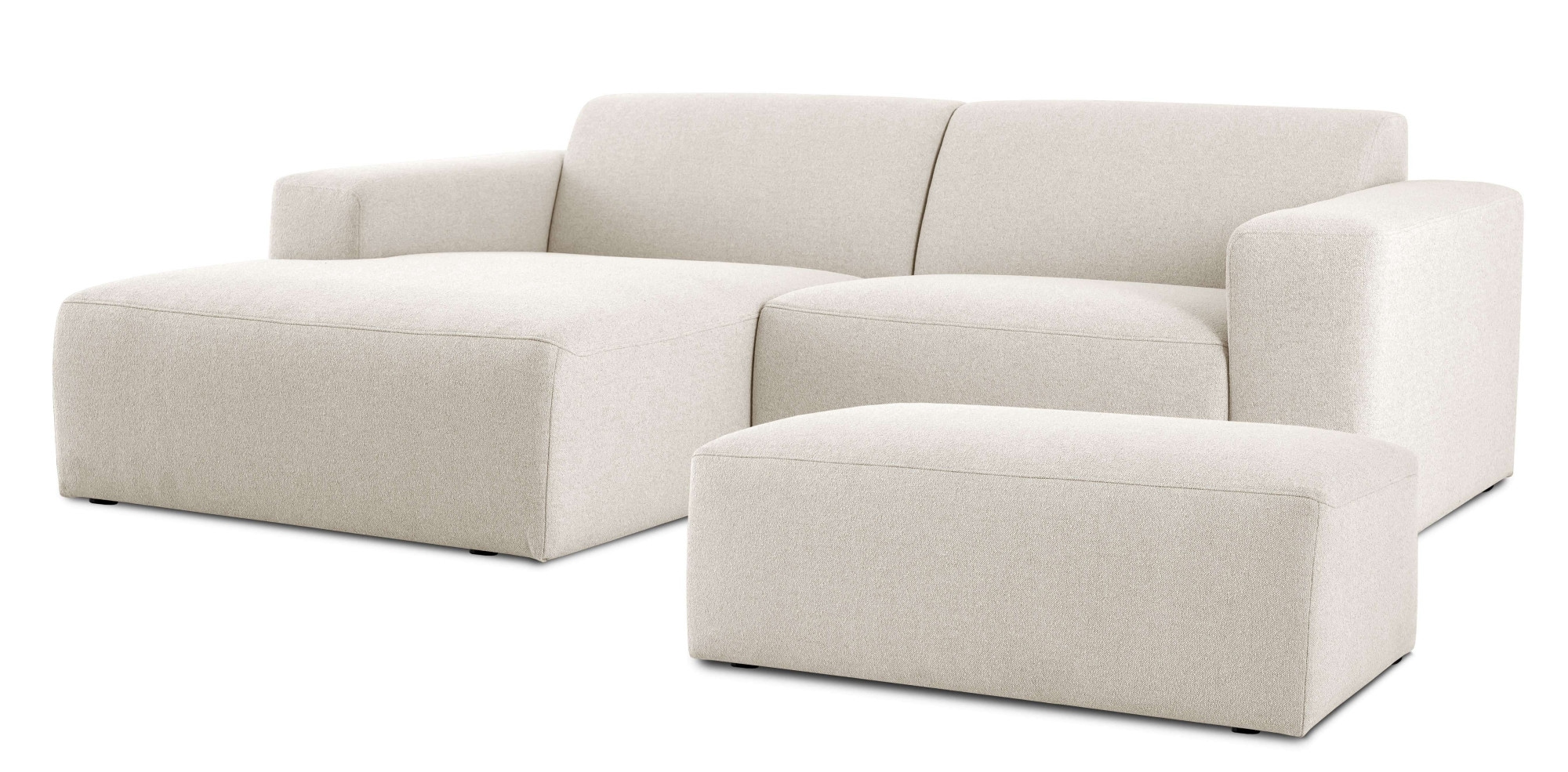 INOSIGN Ecksofa »Koa,228cm, L-Form, Modulsofa, Webstoff, Cord«, Designsofa, Set, Hocker inklusive, weicher Lounge-Sitzkomfort