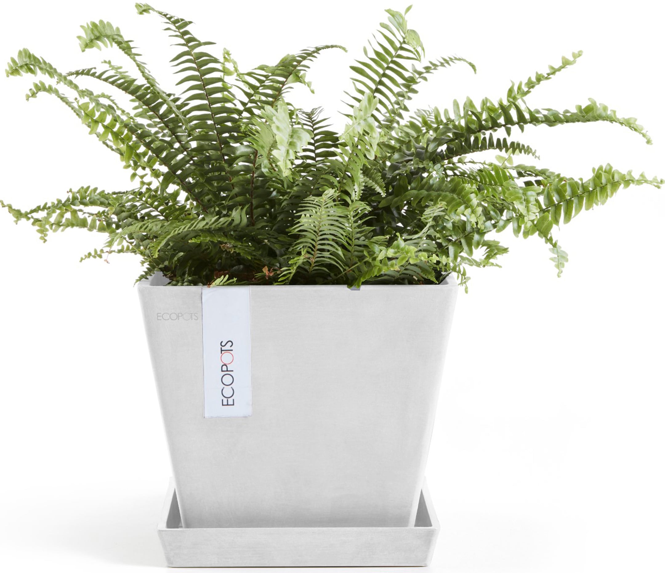 ECOPOTS Blumentopf »Rotterdam 20 Weiß« für innen und außen: frostsicher, bruchsicher und lichtbeständig