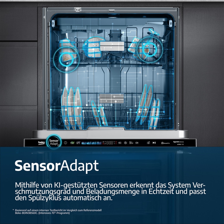 BEKO Unterbaugeschirrspüler »BDDN36550XP« 8,9 l 15 tlg. Maßgedecke