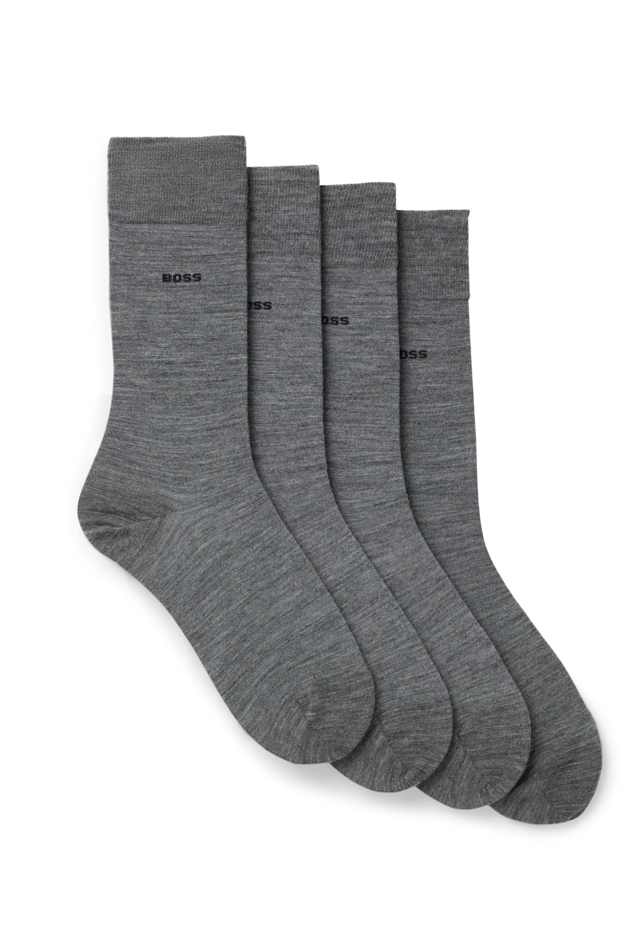BOSS Socken »2P RS Uni WO«, (Packung, 2er Pack), mit eingesticktem Markenlogo