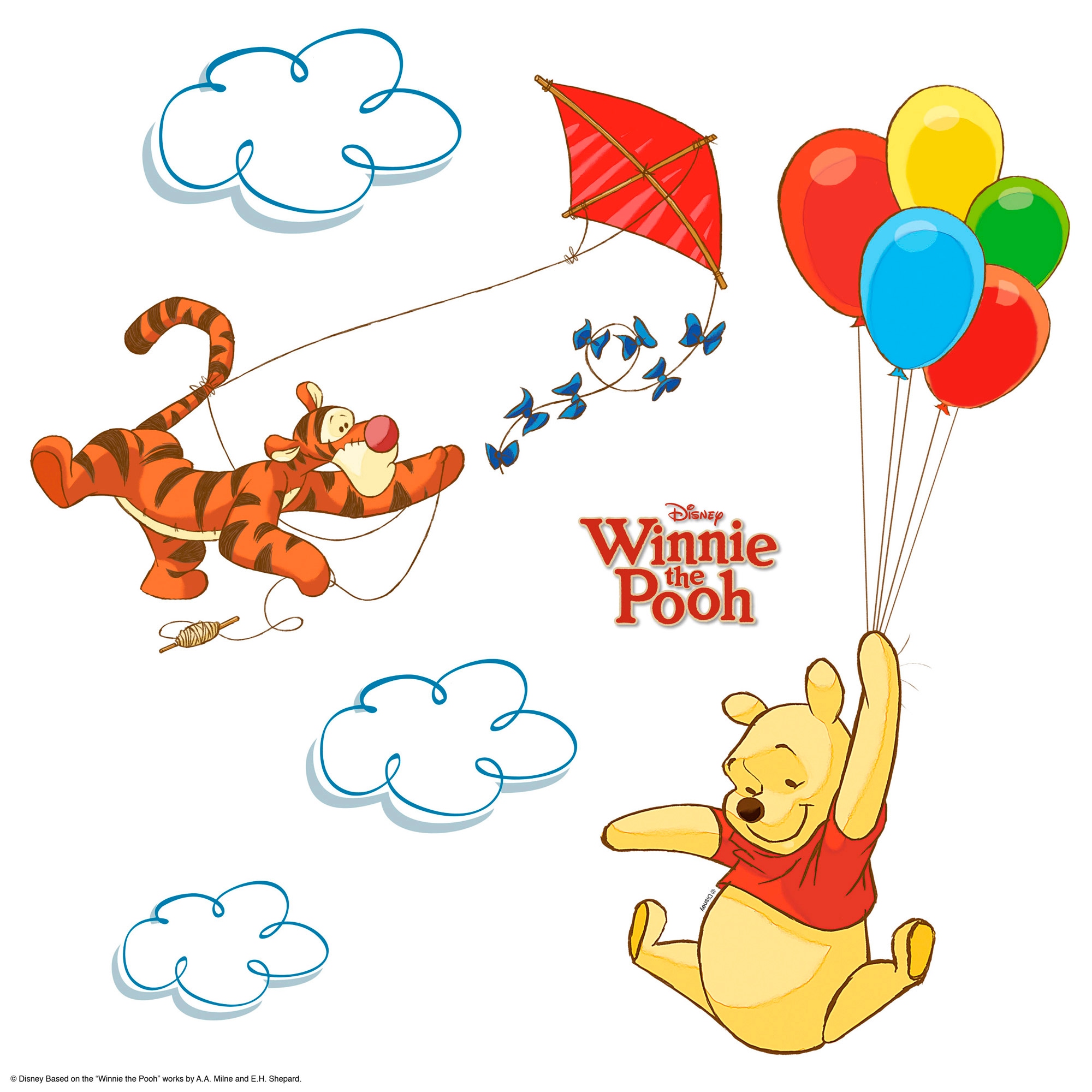 Komar Wandtattoo »Window Sticker Winnie the Pooh - Größe 31 x 31 cm«, (13 St.), selbsthaftend, Fensteraufkleber, Kinderzimmer