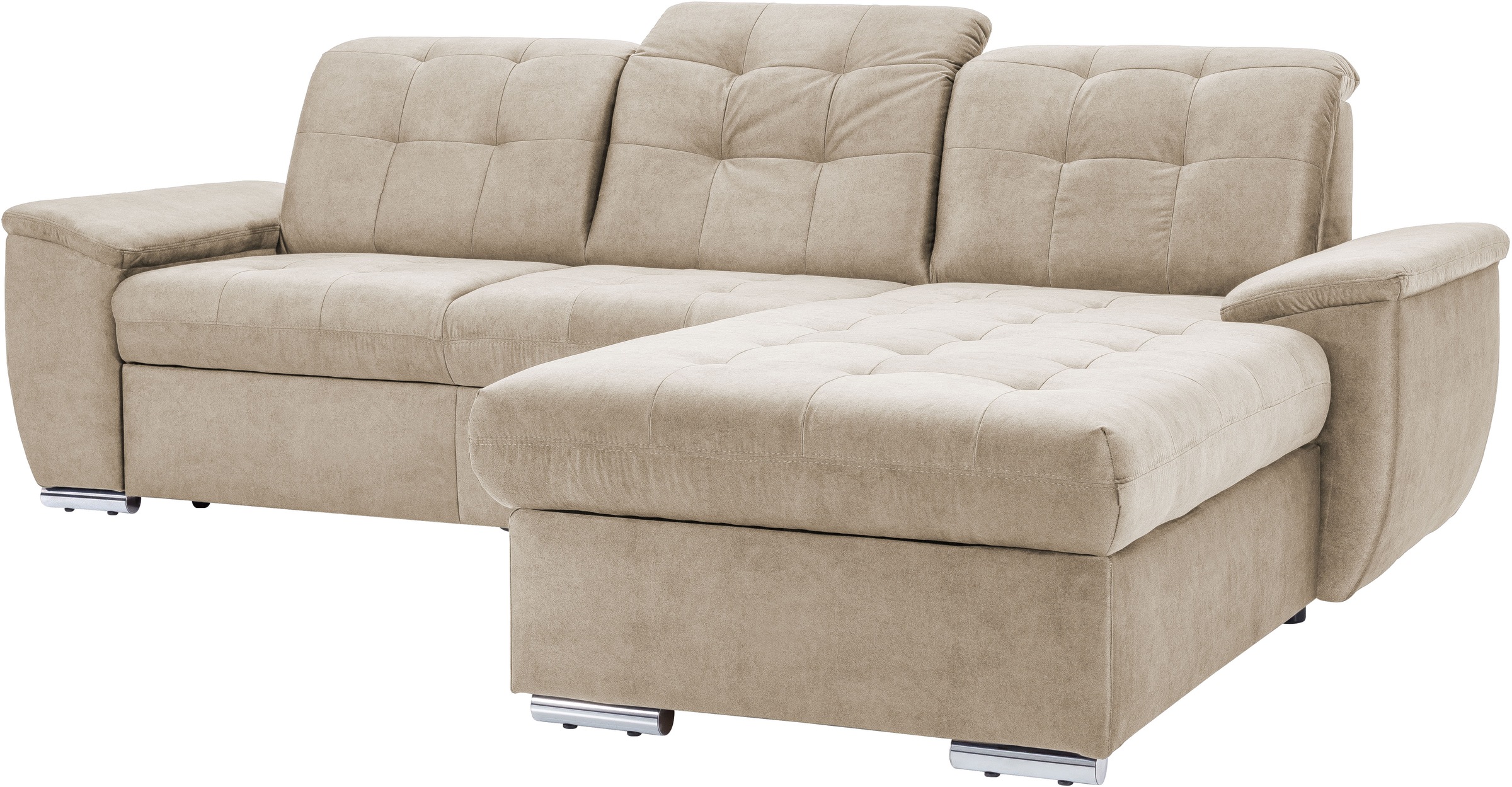 exxpo - sofa fashion Ecksofa »Derby Inkl. Kopfteilverstellung, wahlw. Bett günstig online kaufen