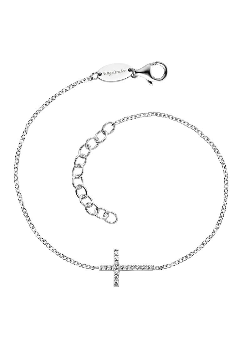 Engelsrufer Silberarmband »Armband Armkette Kreuz« Mit Zirkonia (synth.)
