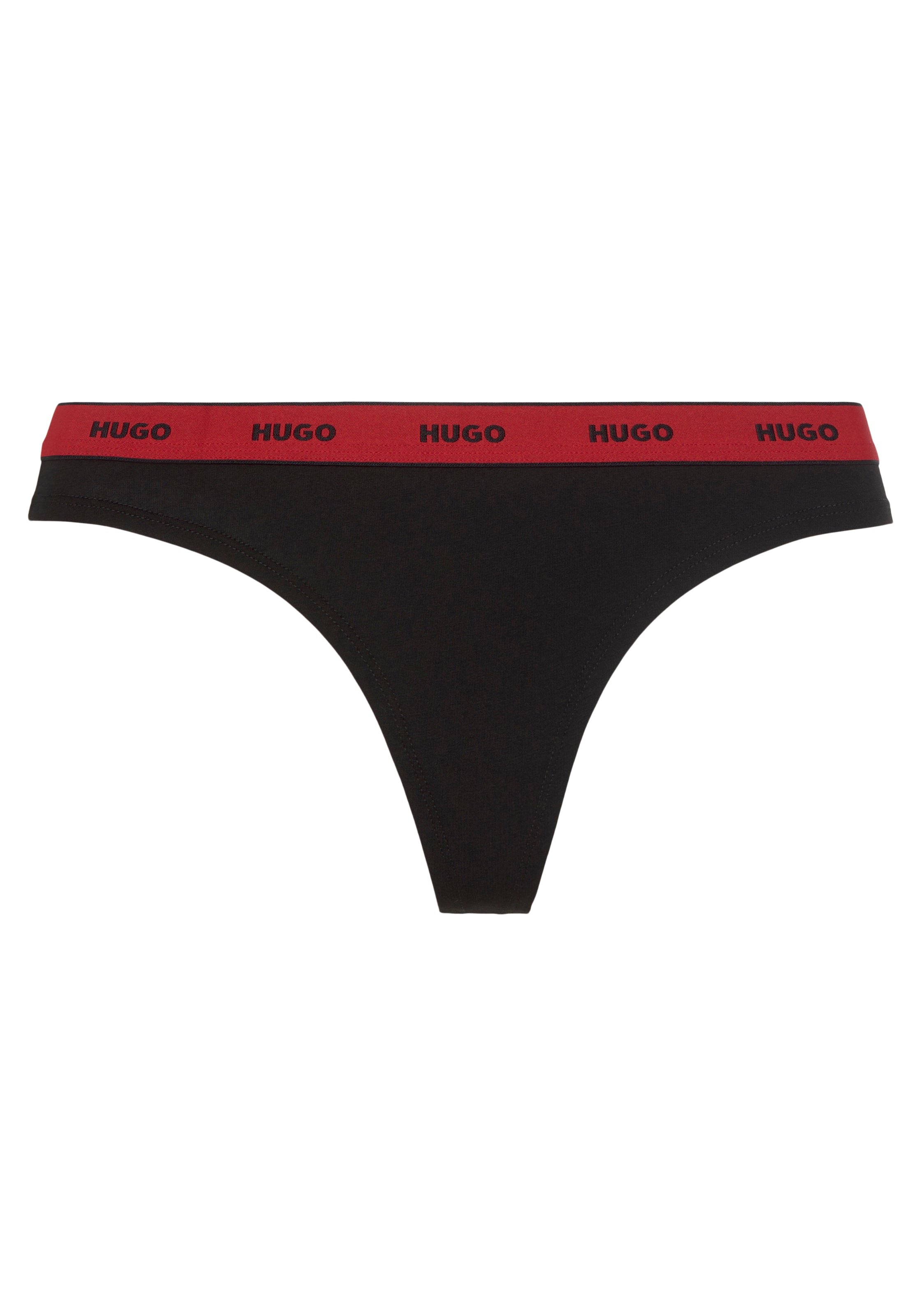 HUGO Underwear T-String »TRIPLET THONG STRIPE«, (Packung, 3 St., 3), mit Logoschriftzug auf dem Bund