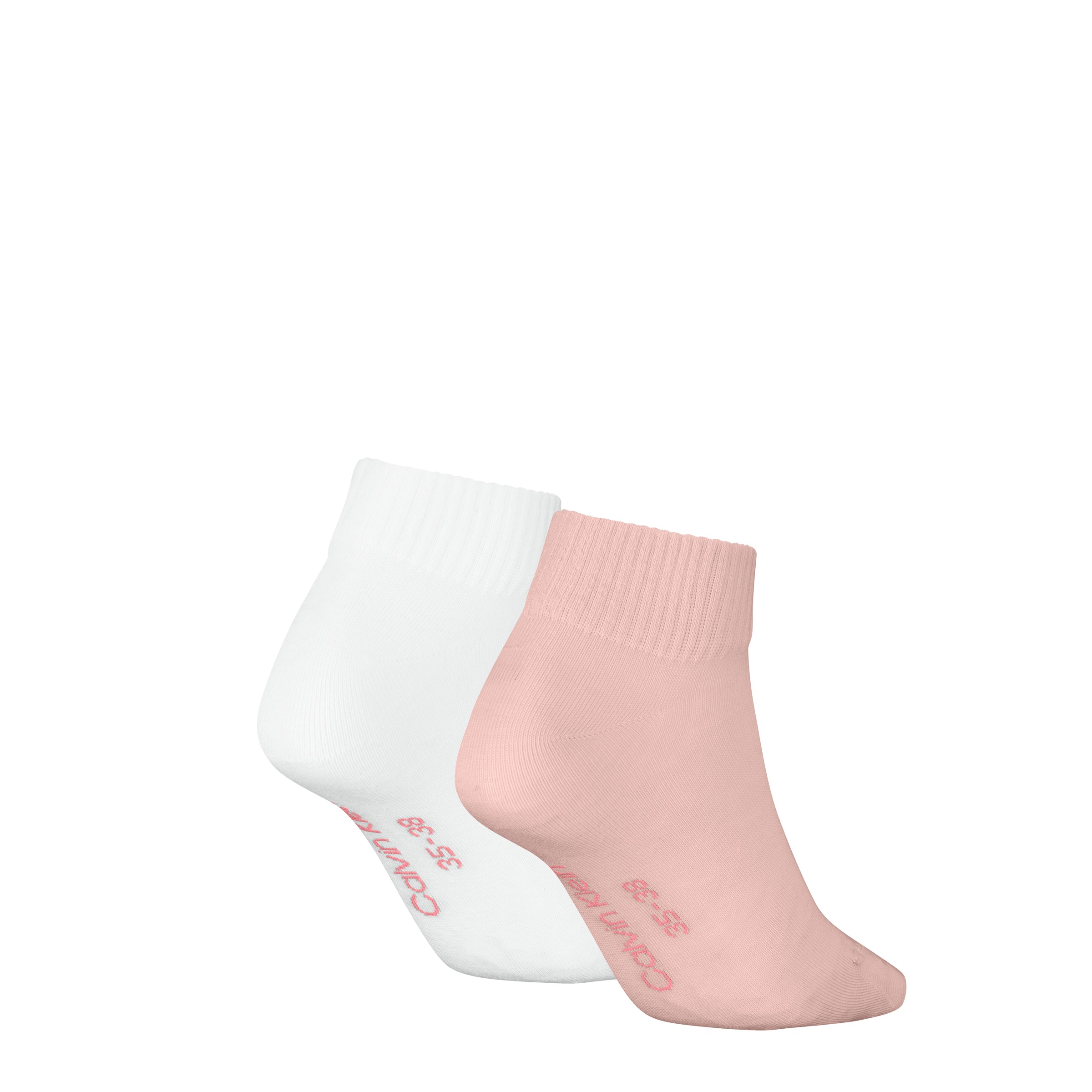 Calvin Klein Jeans Kurzsocken »CKJ WOMEN QUARTER 2P MONOGRAM«, (2 Paar, 2 Paar), mit Logostickerei