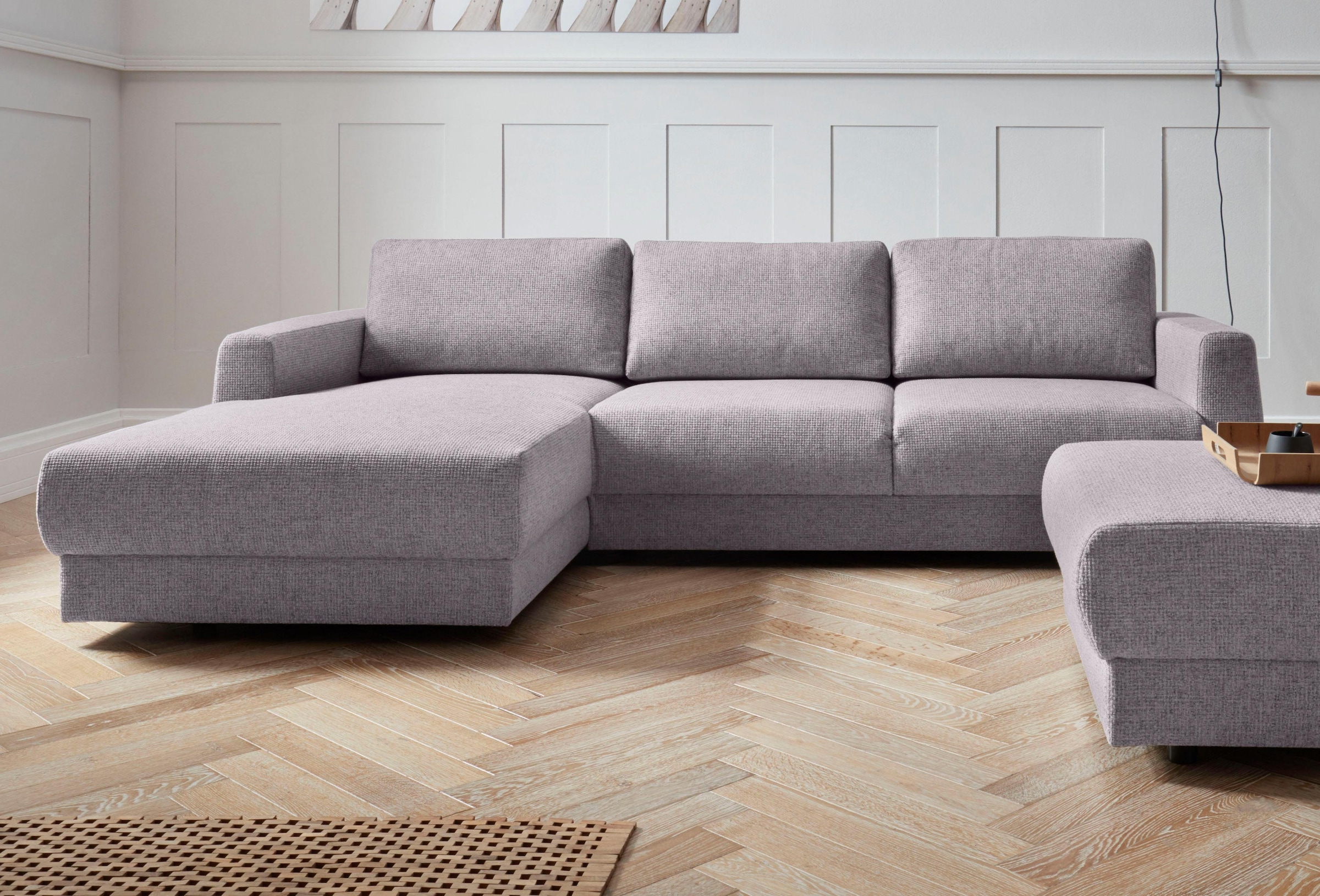 andas Ecksofa »Hobro L-Form«, in 3 Bezugsqualitäten in vielen Farben, Desig günstig online kaufen