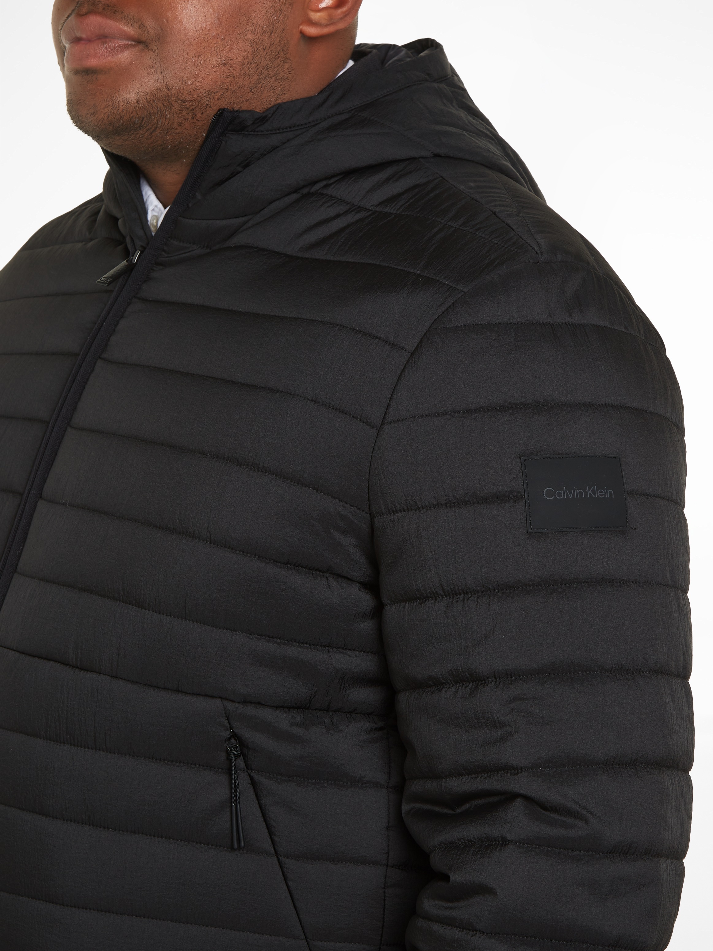 Calvin Klein Big&Tall Steppjacke »BT_QUILTED CRINKLE JACKET HOOD«, mit Kapuze