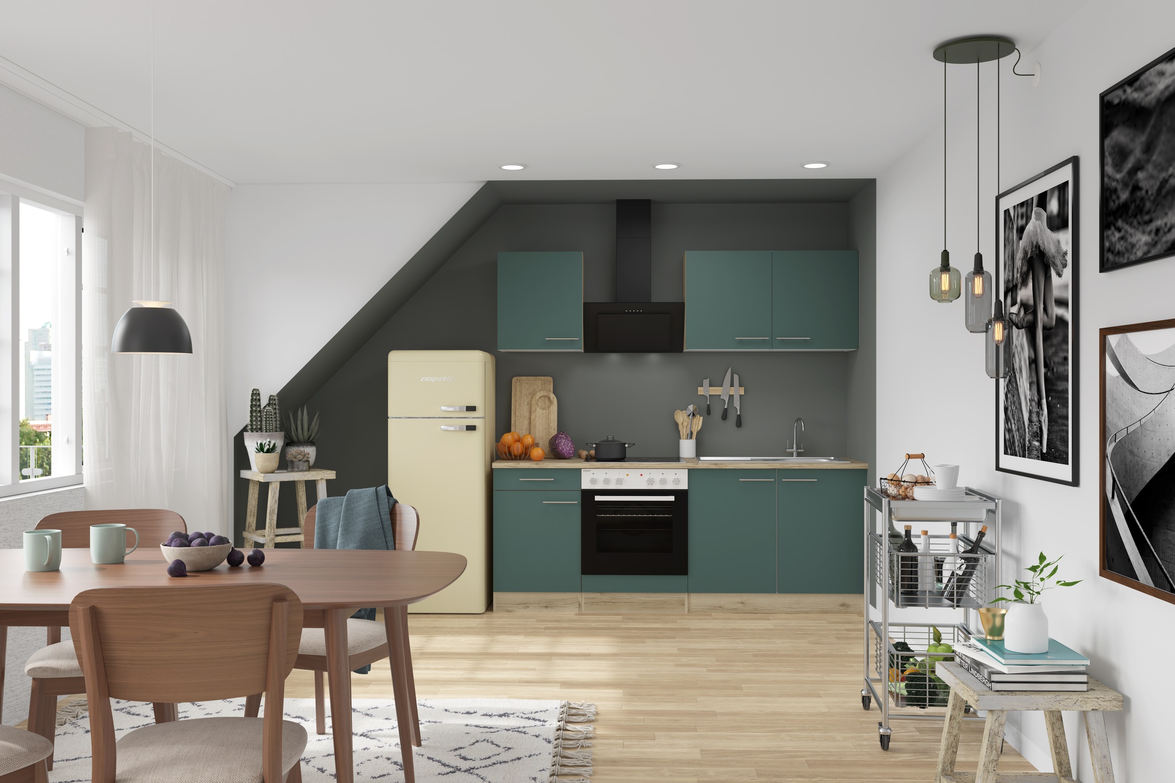 OPTIFIT Küche »Bella« Breite 210 cm, wahlweise mit E-Geräten günstig online kaufen