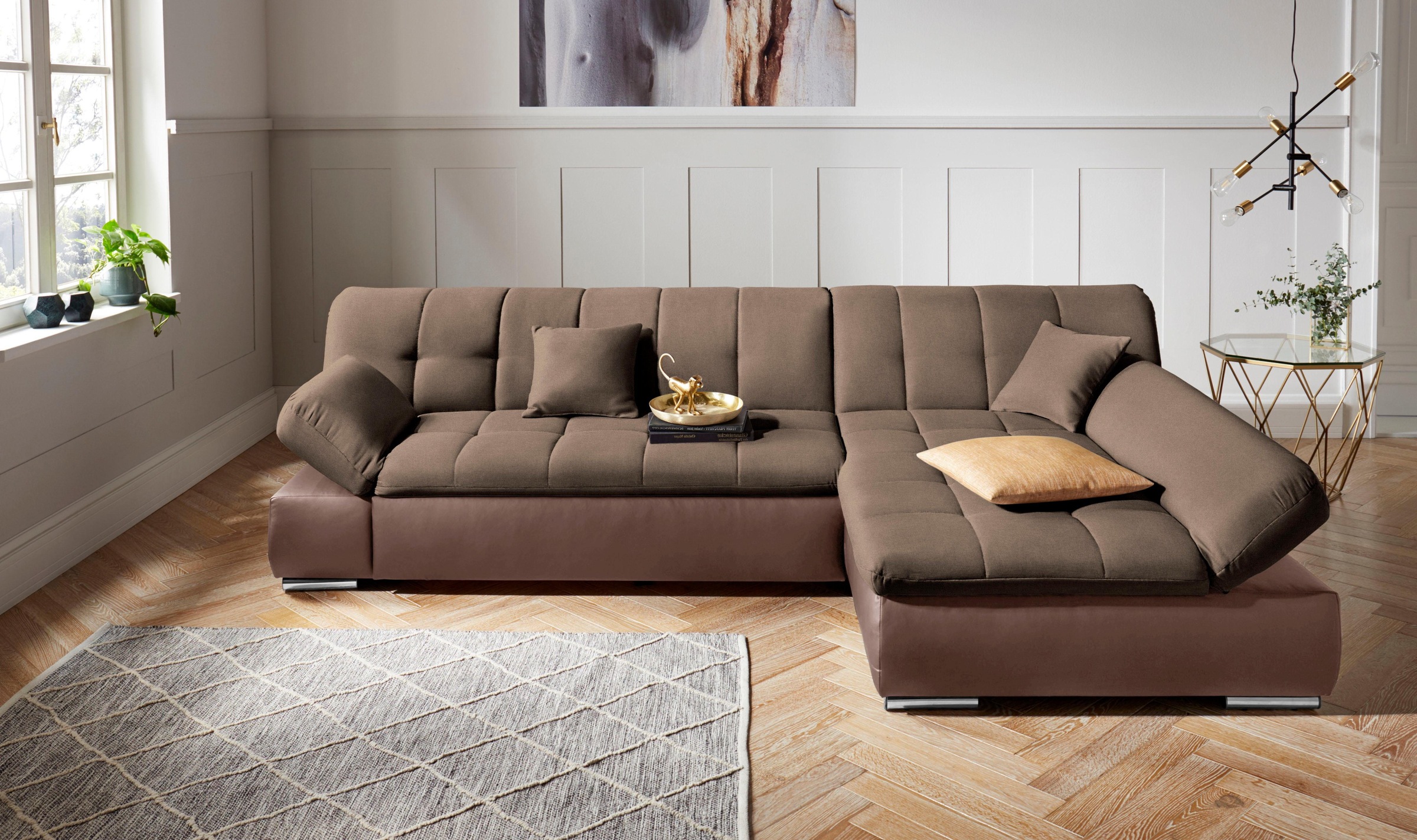 DOMO collection Ecksofa »Mona L-Form«, wahlweise mit Bettfunktion