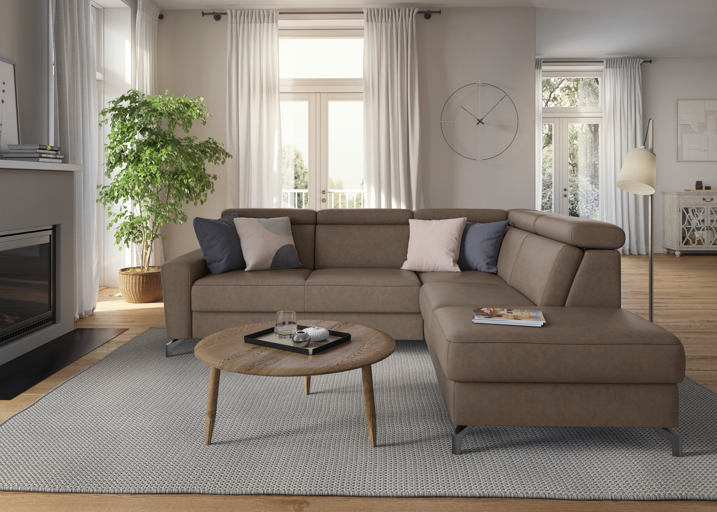 sit&more Ecksofa "Scarlett L-Form" inklusive Kopfteilverstellung, wahlweise günstig online kaufen