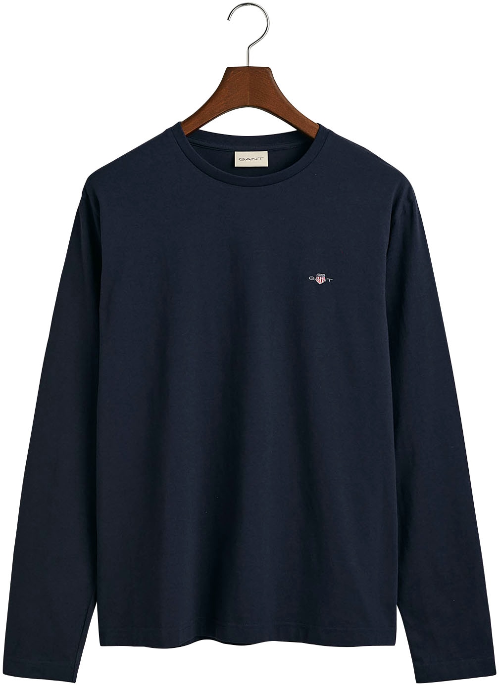 Gant Langarmshirt »REG SHIELD LS T-SHIRT«, mit Logostickerei auf der Brust