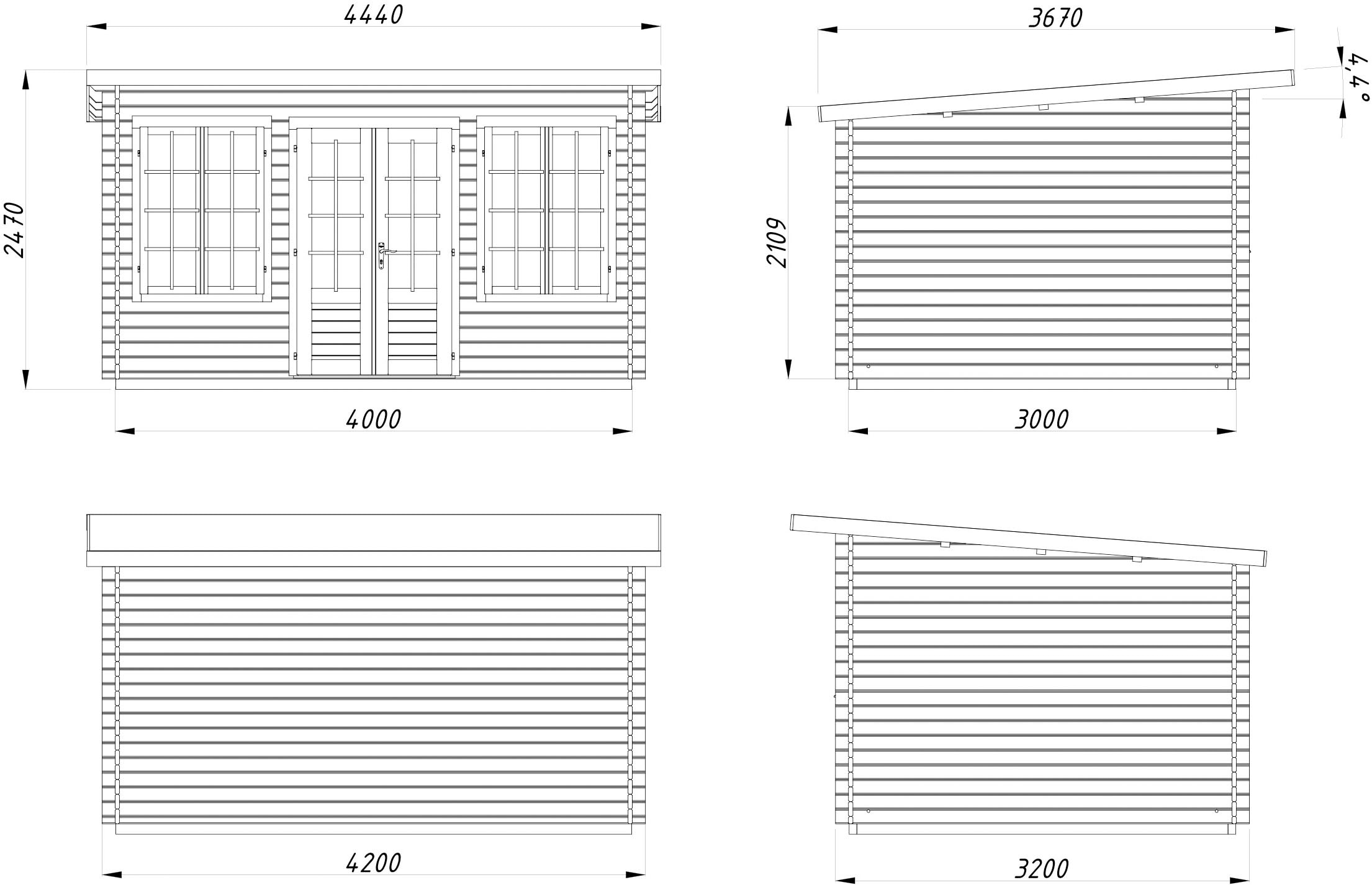 Palmako Gartenhaus »Lisa« verschiedene Farben
