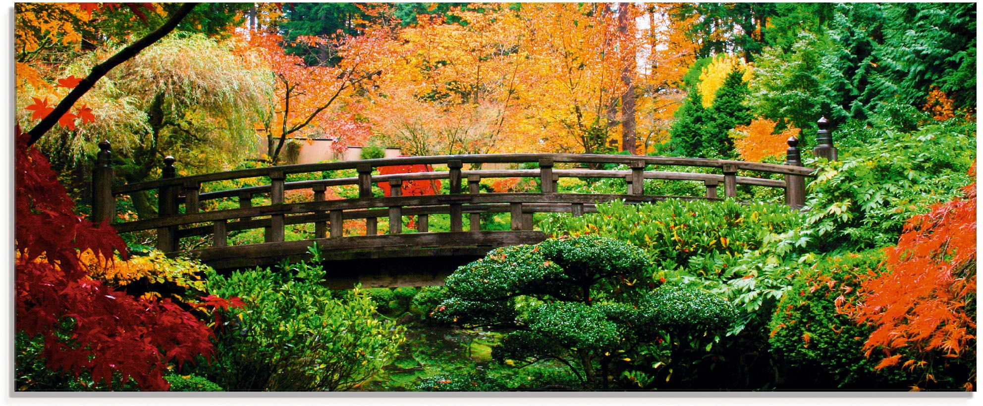Artland Glasbild »Eine Brücke im japanischen Garten« Brücken 1 Stk. tlg. in günstig online kaufen