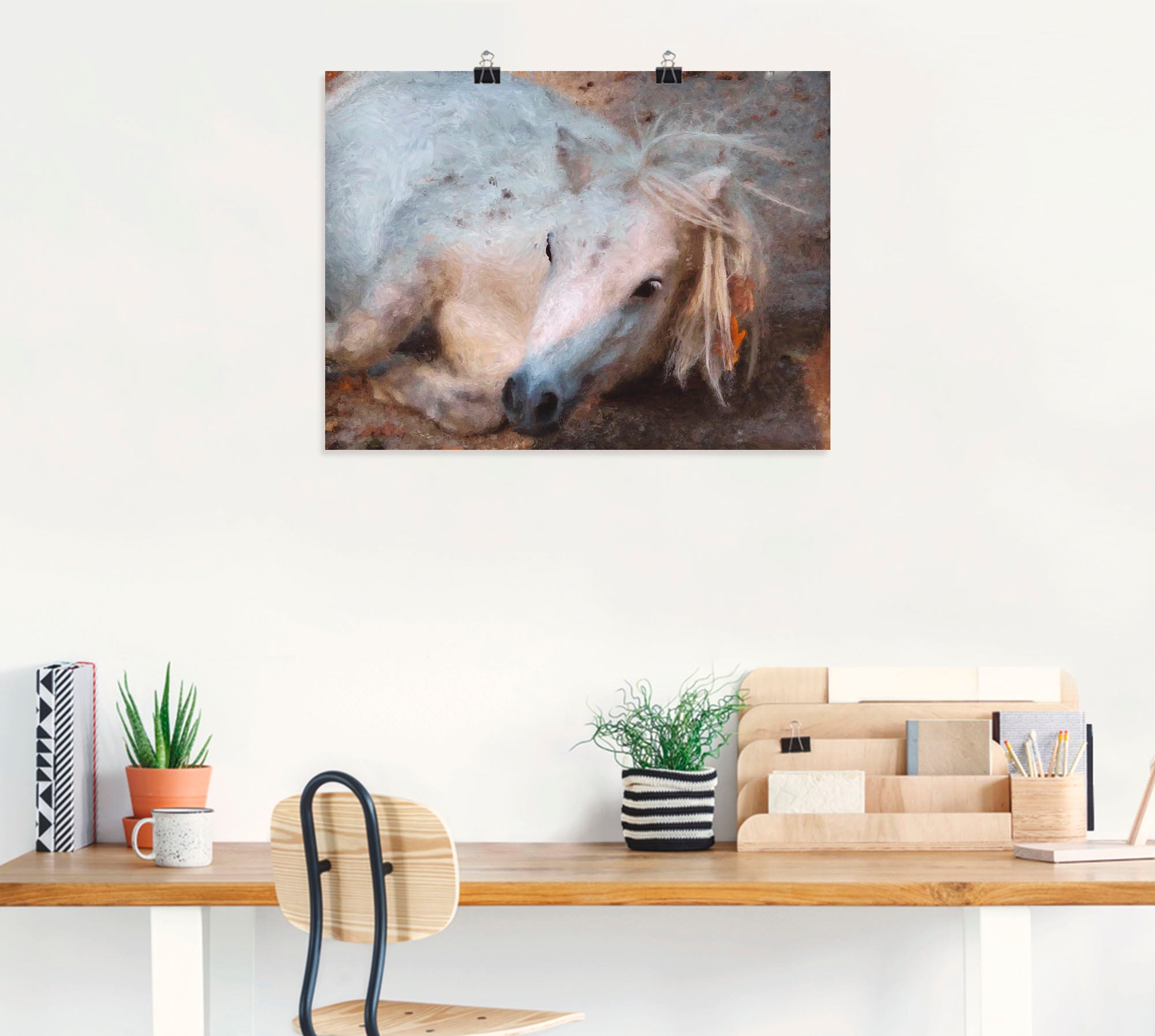 Artland Wandbild »Mein kleines Pferd«, Haustiere, (1 St.), als Leinwandbild, Wandaufkleber oder Poster in versch. Größen