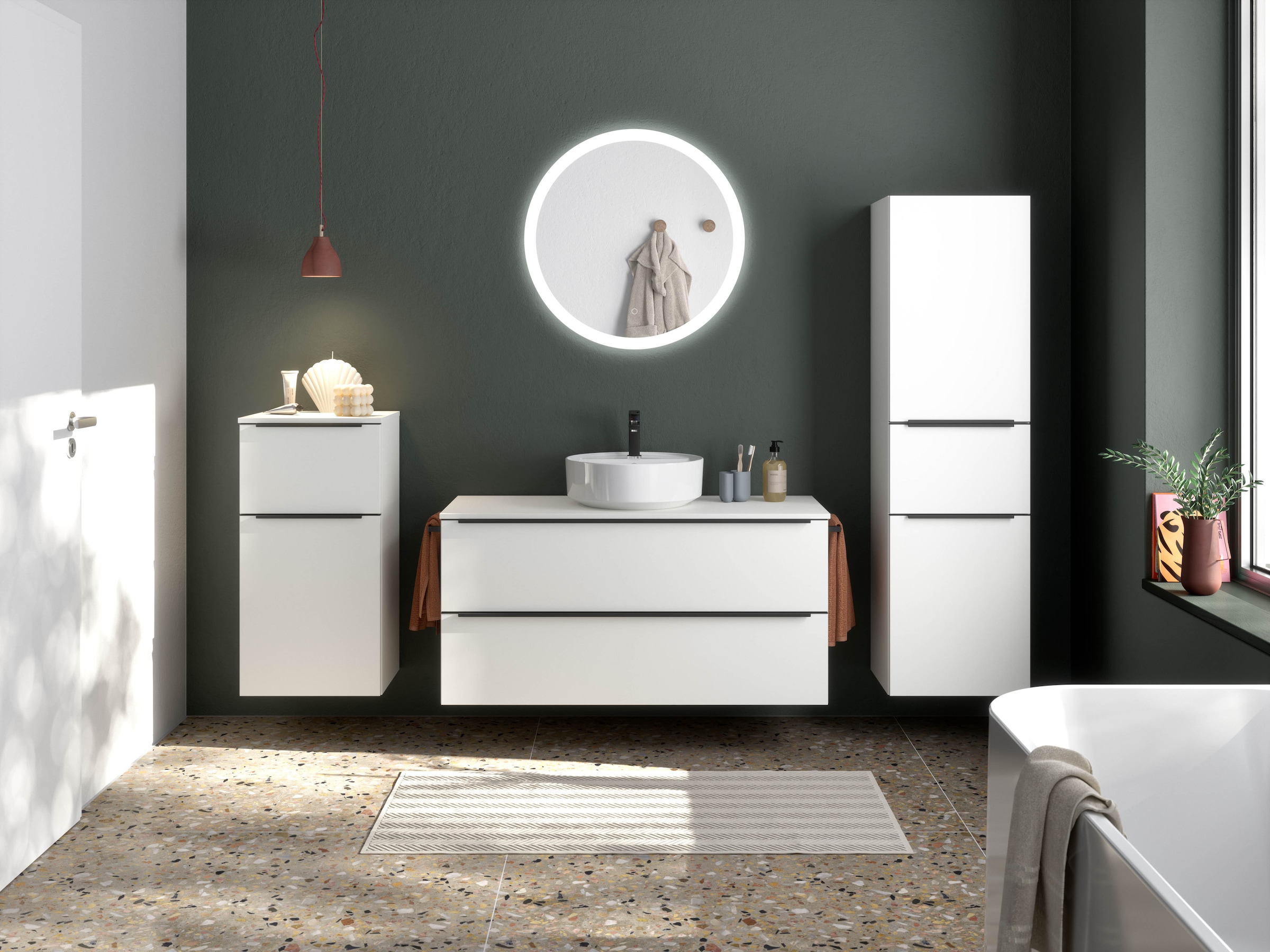 nobilia® Badmöbel-Set »Alvene« vormontiert, mit Soft-Close, 4 Stk. tlg. günstig online kaufen