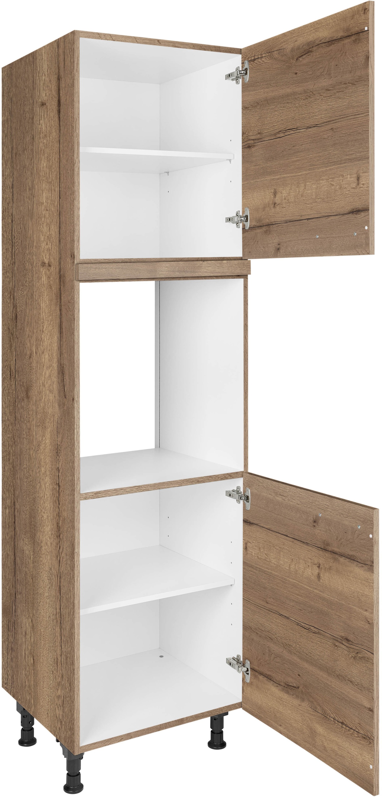 nobilia® Herdumbauschrank »"Structura", Ausrichtung wählbar, mit zwei zusätzlichen Türen,« vormontiert, Breite/Höhe: 60/167,8 cm