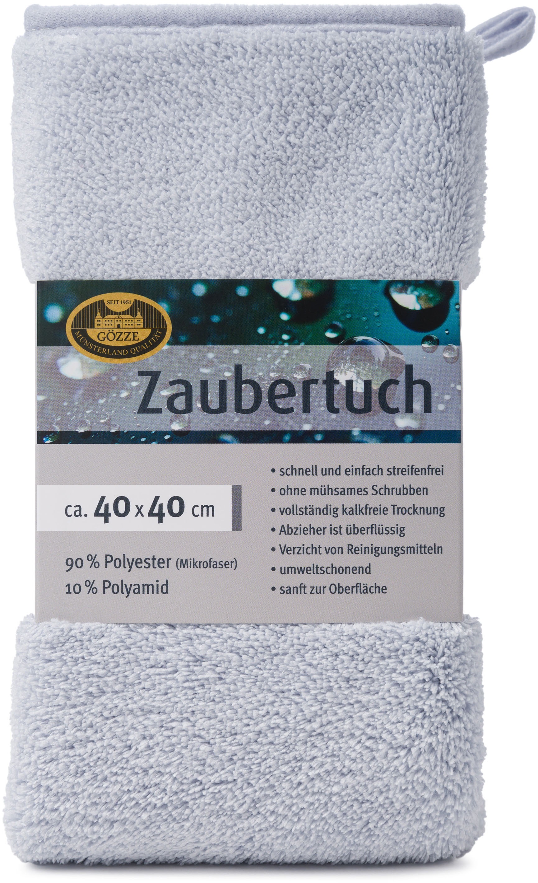 Gözze Mikrofasertuch »Zaubertuch«, Mikrofaser, 40 cmx40 cm, (Set, 2 St.), hohe Wasseraufnahme, extrem saugstark, zum reinigen und trocknen