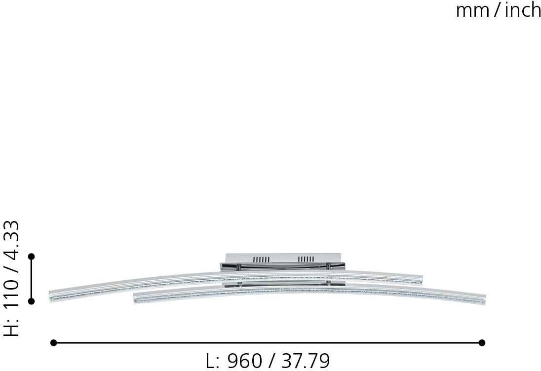 EGLO LED Deckenleuchte »PERTINI«, 2 flammig, Leuchtmittel LED-Board   LED f günstig online kaufen