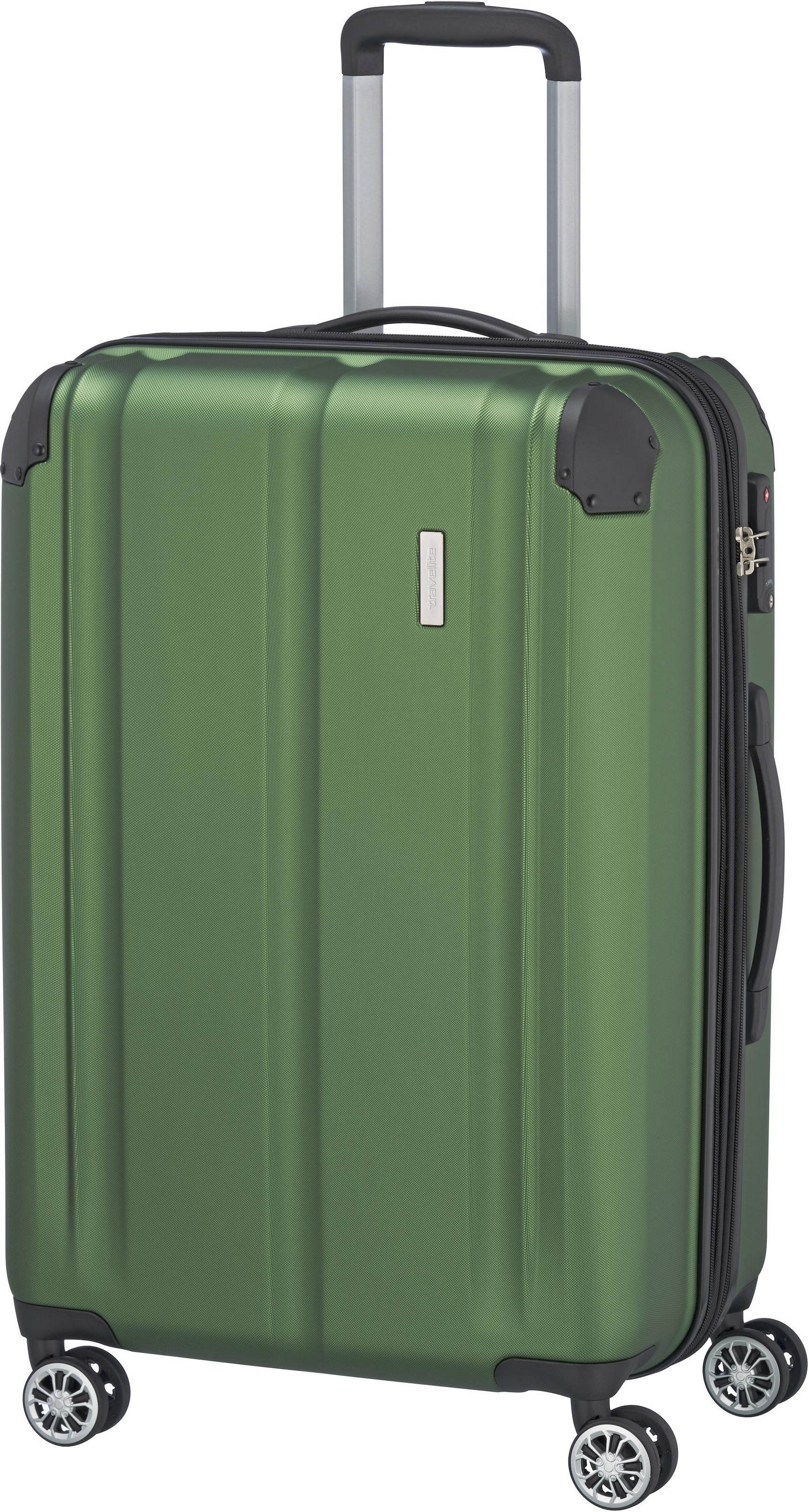 travelite Hartschalen-Trolley »CITY M«, 4 St. Rollen, Reisekoffer Koffer mittel groß Reisegepäck Hartschalenkoffer