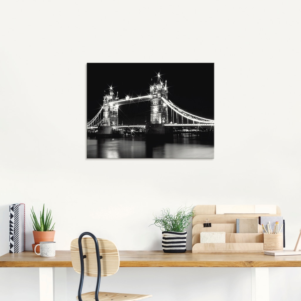 Artland Glasbild »Tower Bridge London«, Brücken, (1 St.)
