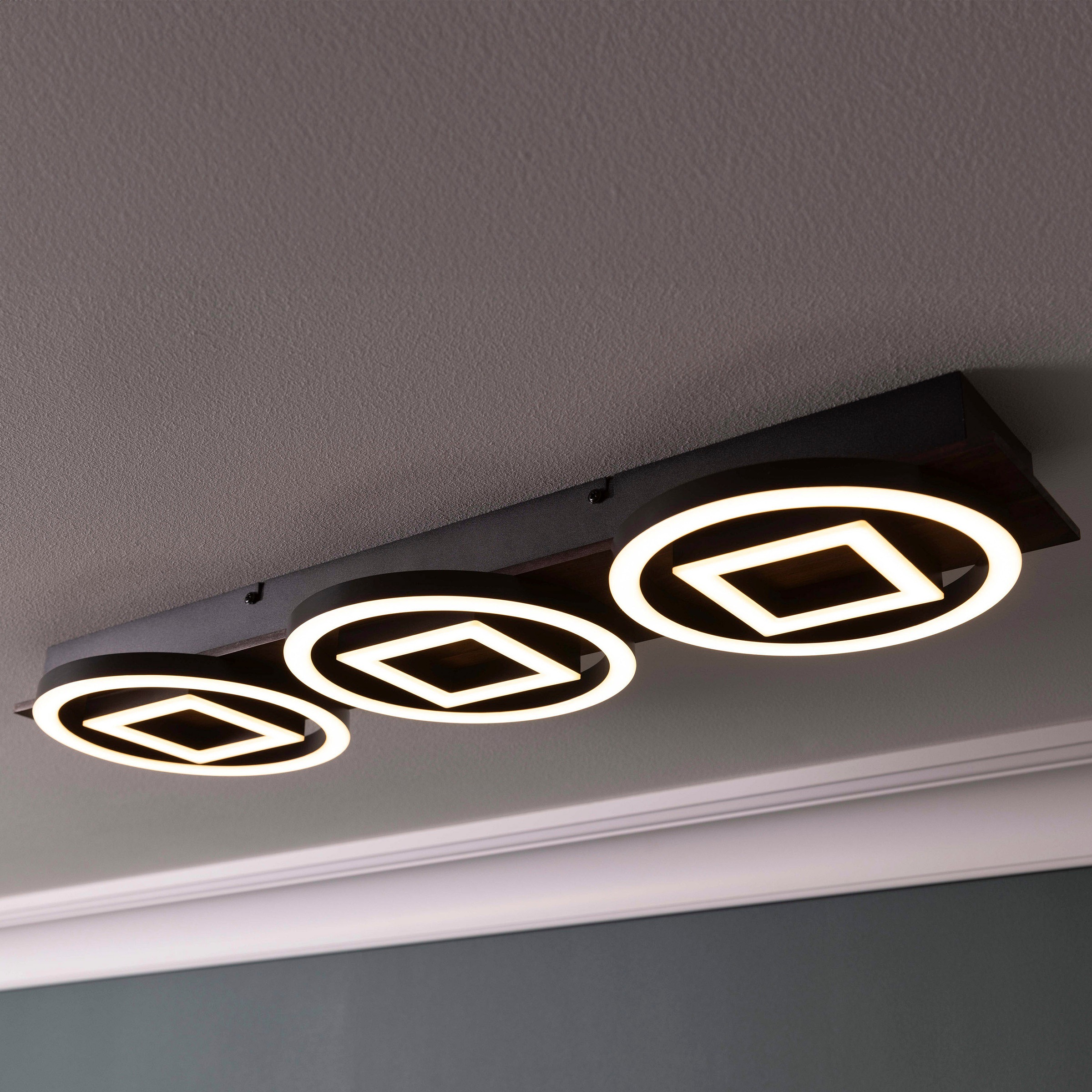 Brilliant LED Deckenleuchte »Maureen«, LED Deckenlampe, 67x20 cm, 3500 lm, günstig online kaufen