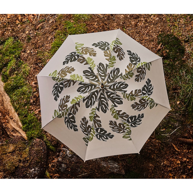 doppler® Stockregenschirm »nature Long, choice beige«, aus recyceltem  Material mit Schirmgriff aus Holz online bestellen