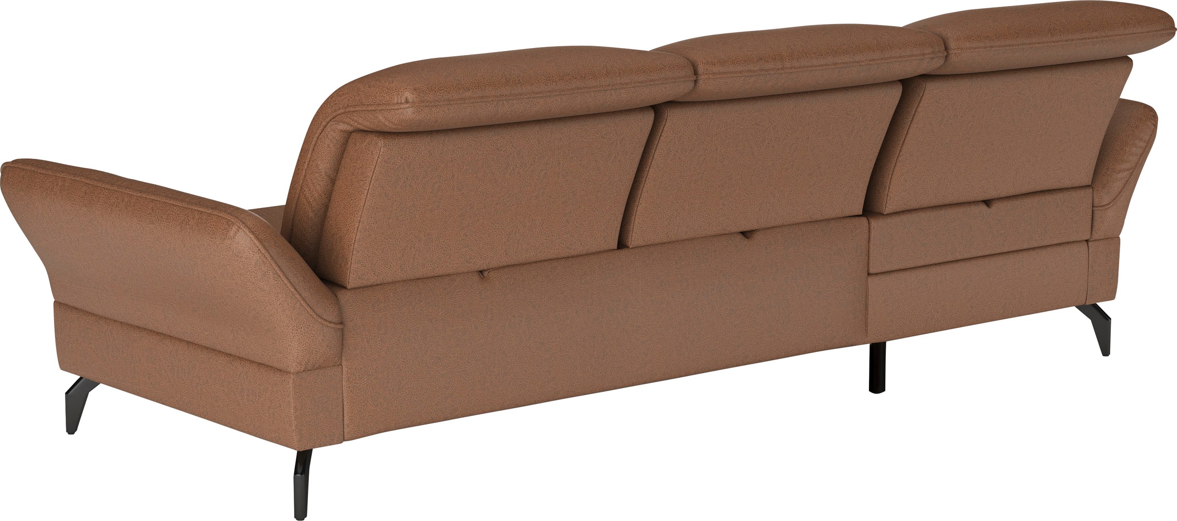 sit&more Ecksofa »Leandro L-Form«, Wahlweise mit Bett-, Kopfteil - und Armlehnfunktion, sowie Bettkasten