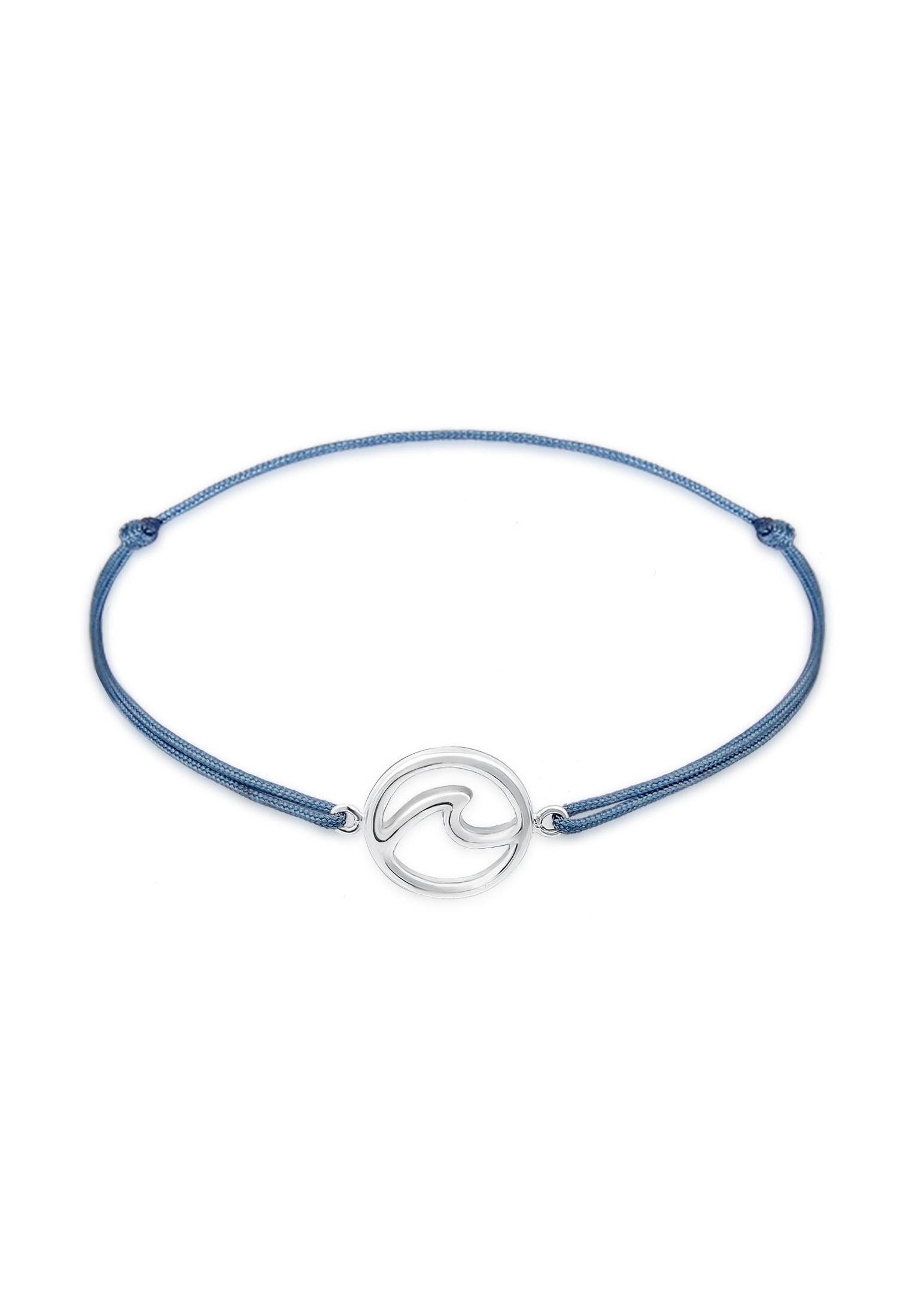 Bild von Elli Armband »Welle Strand Maritim Nylon Band Trend 925er Silber«