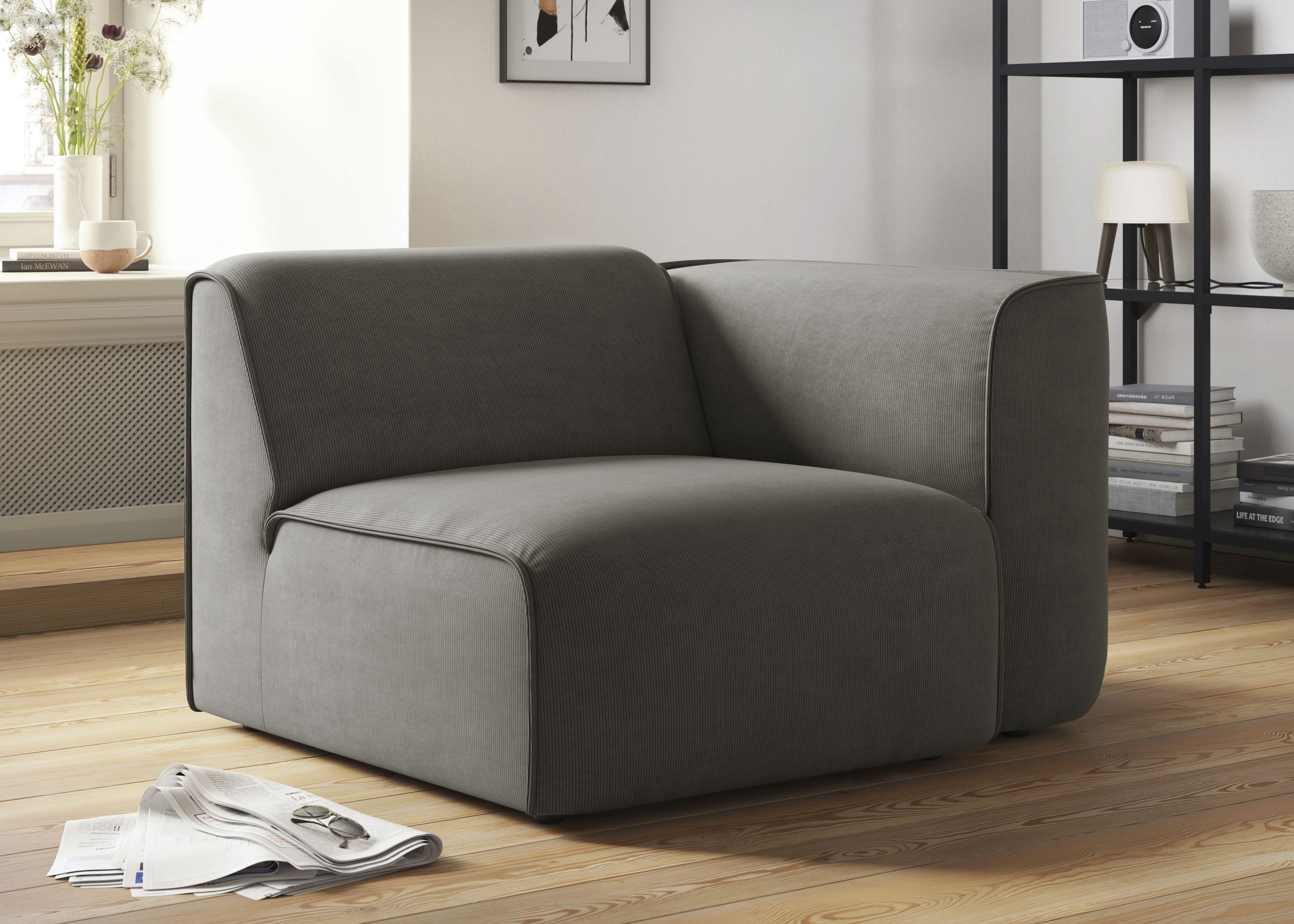 RAUM.ID Sessel »Merid Sofa-Eckelement, Maße B/T/H: 109/97/46 cm«, als Modul oder separat verwendbar, für individuelle Zusammenstellung