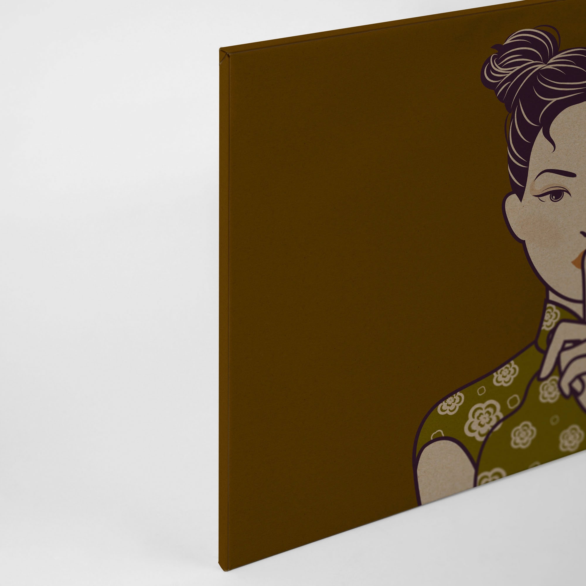 A.S. Création Leinwandbild »himari«, Kunst-Gemälde-Kinder, (1 St.), Keilrahmen Bild Asiatisch Frau Leinwand-Bild Wohnzimmer modern Kinder