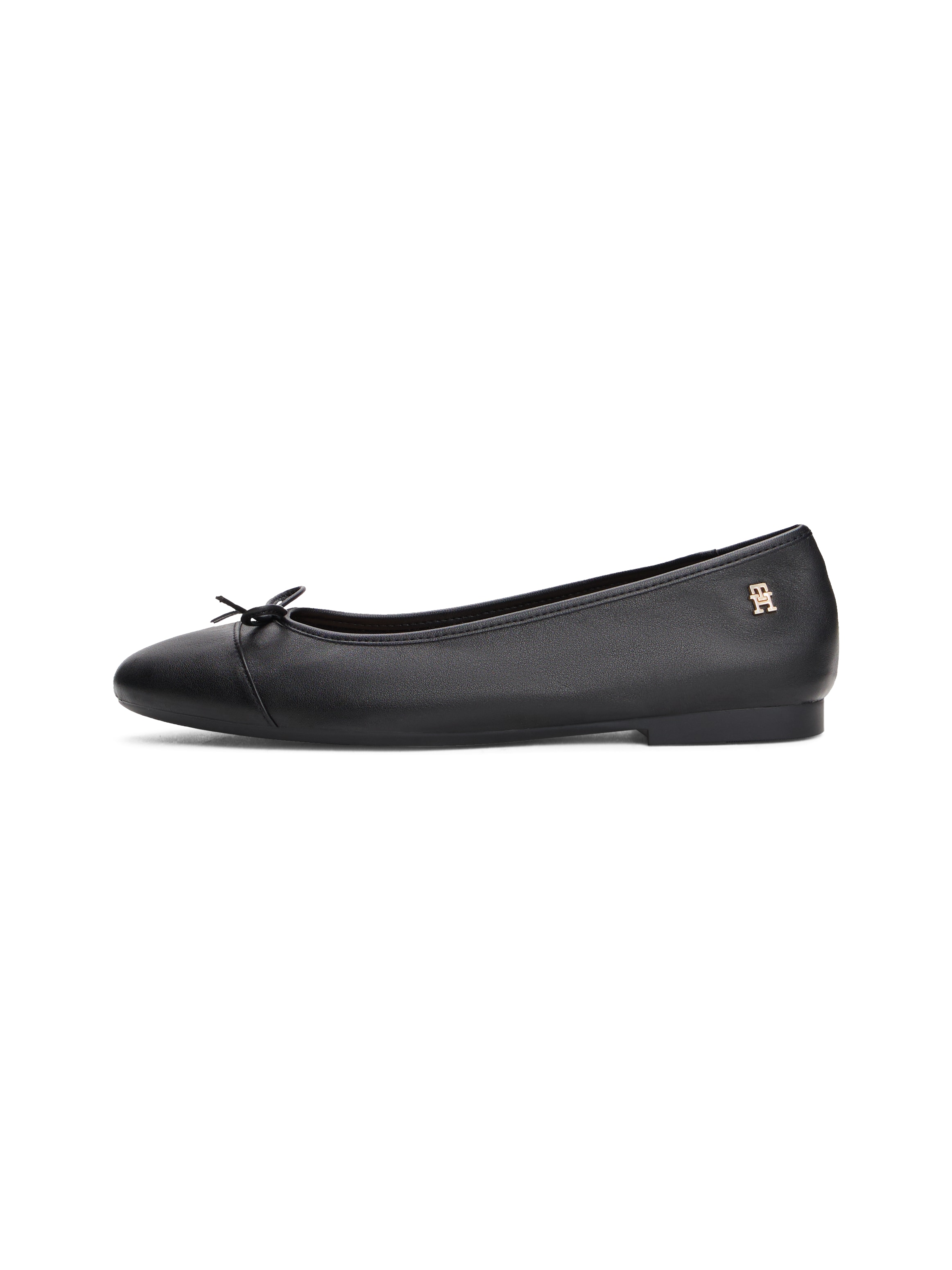 Tommy Hilfiger Ballerina »TOE CAP LEATHER BALLERINA«, Businesschuh, Schlupfschuh in schmaler Form