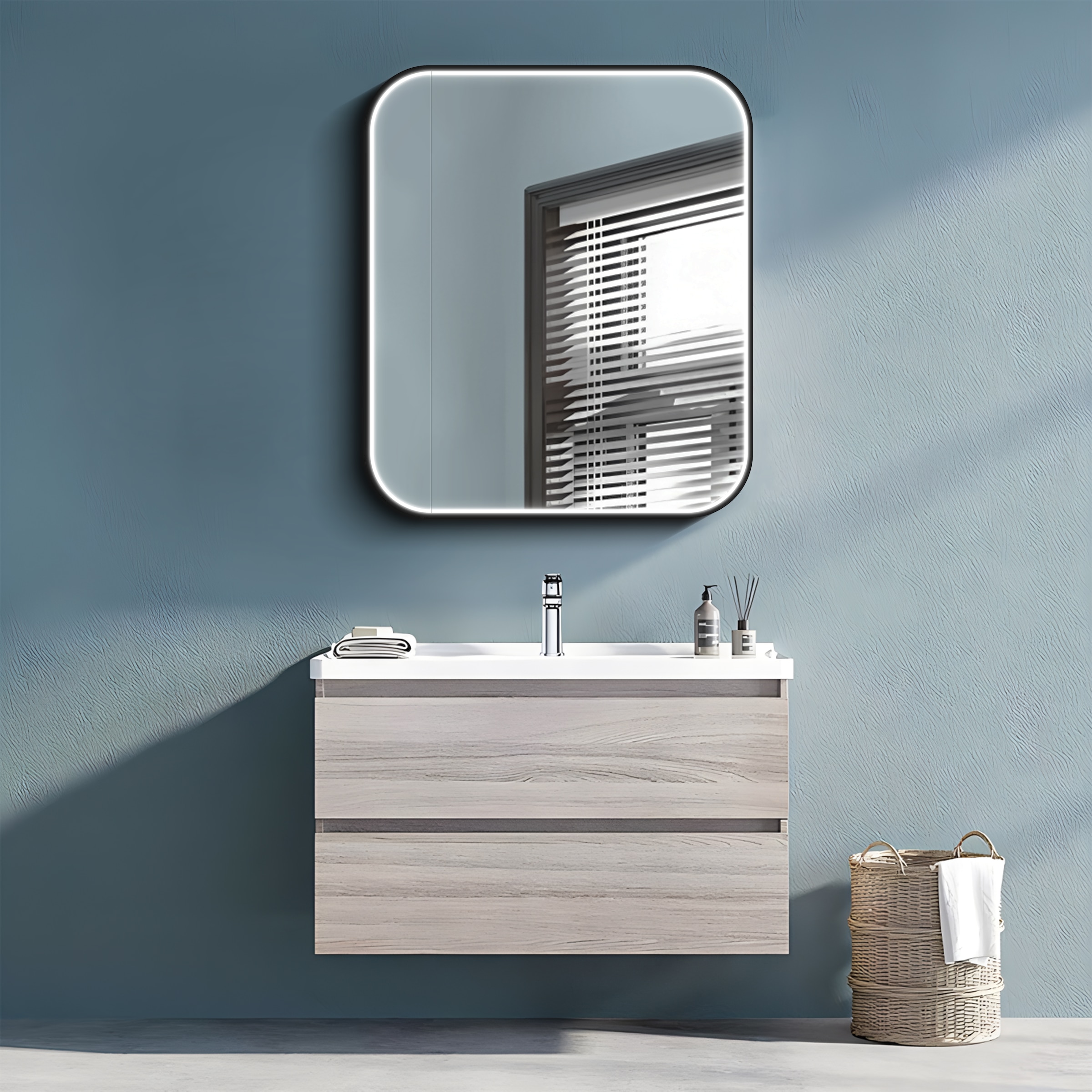 Talos Badezimmerspiegelschrank »Talos Nova«, austauschbare LED-Beleuchtung, 60 x 70 cm
