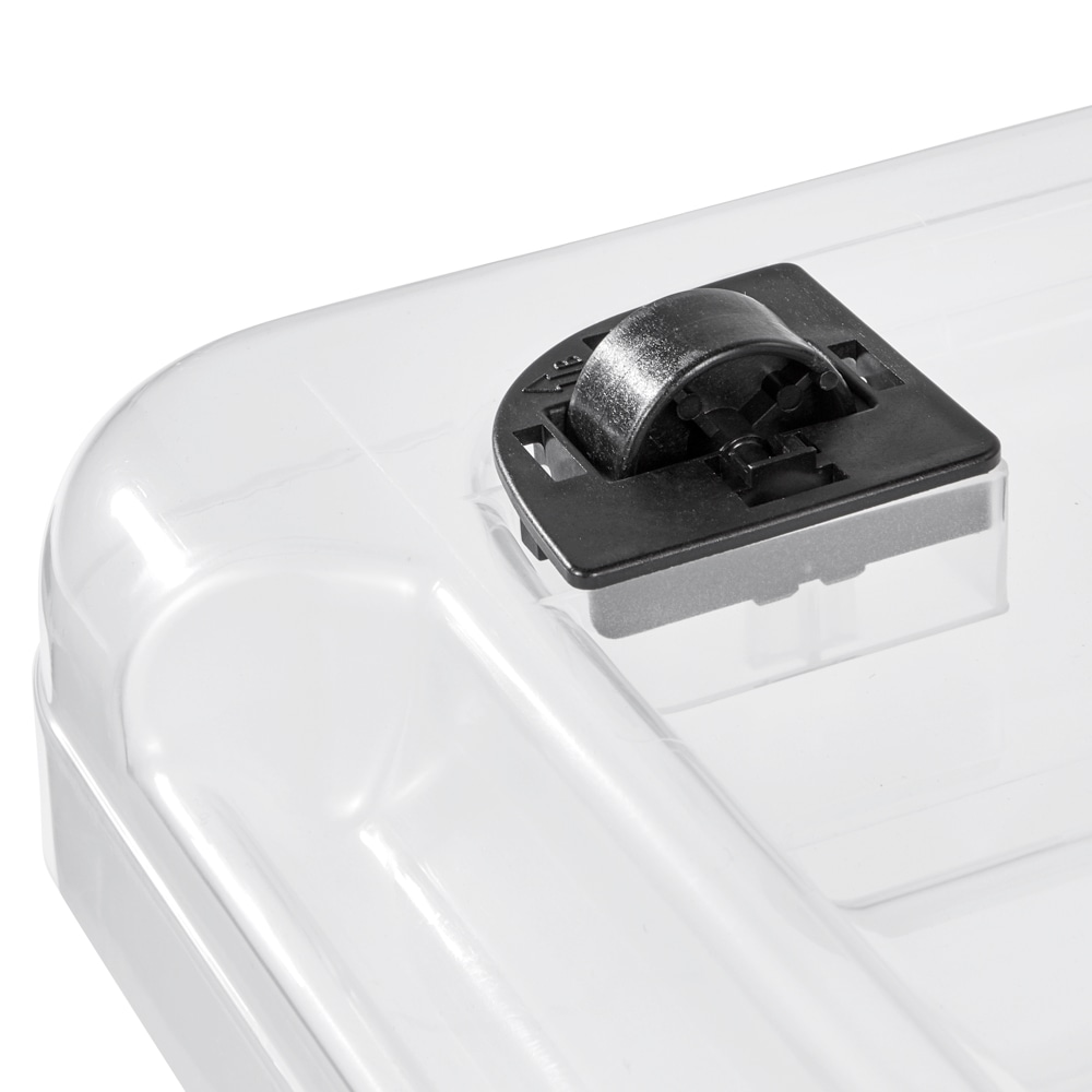 keeeper Aufbewahrungsbox »Konrad, Box mit Rollen, 4er Set, 28 L, 59,5 x 39,5 x 18 cm« durch Clips verschließbar, Griffe und Rollen am Boden