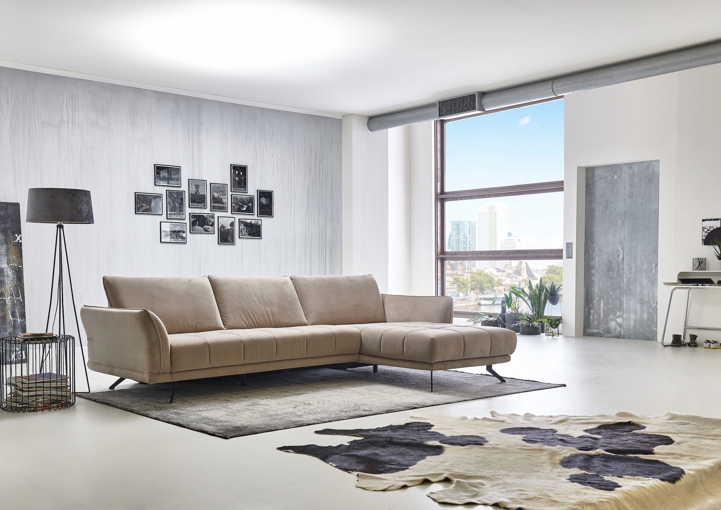Die PlanBar Ecksofa "MP-IN20126 L-Form mit Kaltschaum-Polsterung", mit Kopf günstig online kaufen