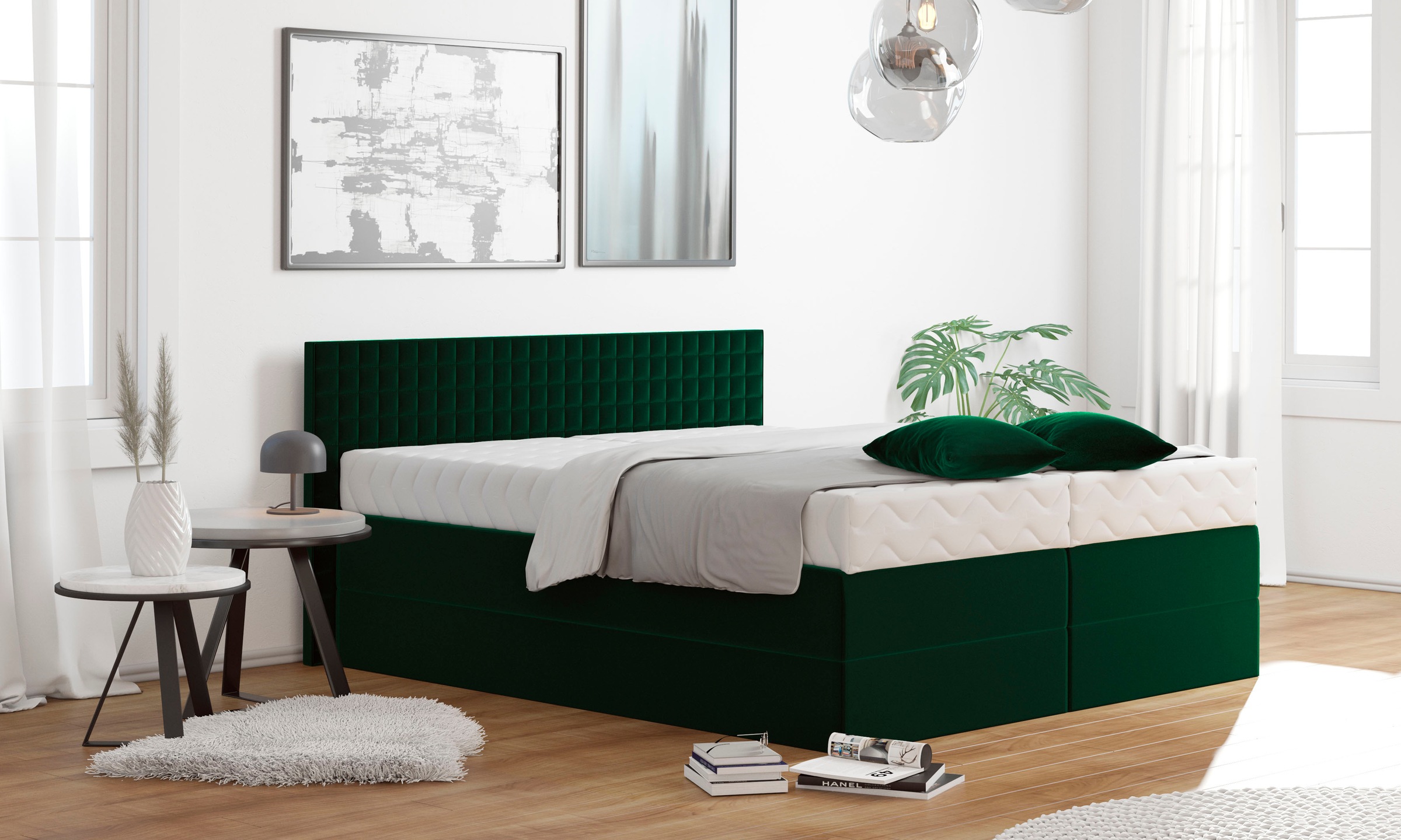 Westfalia Schlafkomfort Boxspringbett mit Zierkissen, wahlweise mit Topper günstig online kaufen