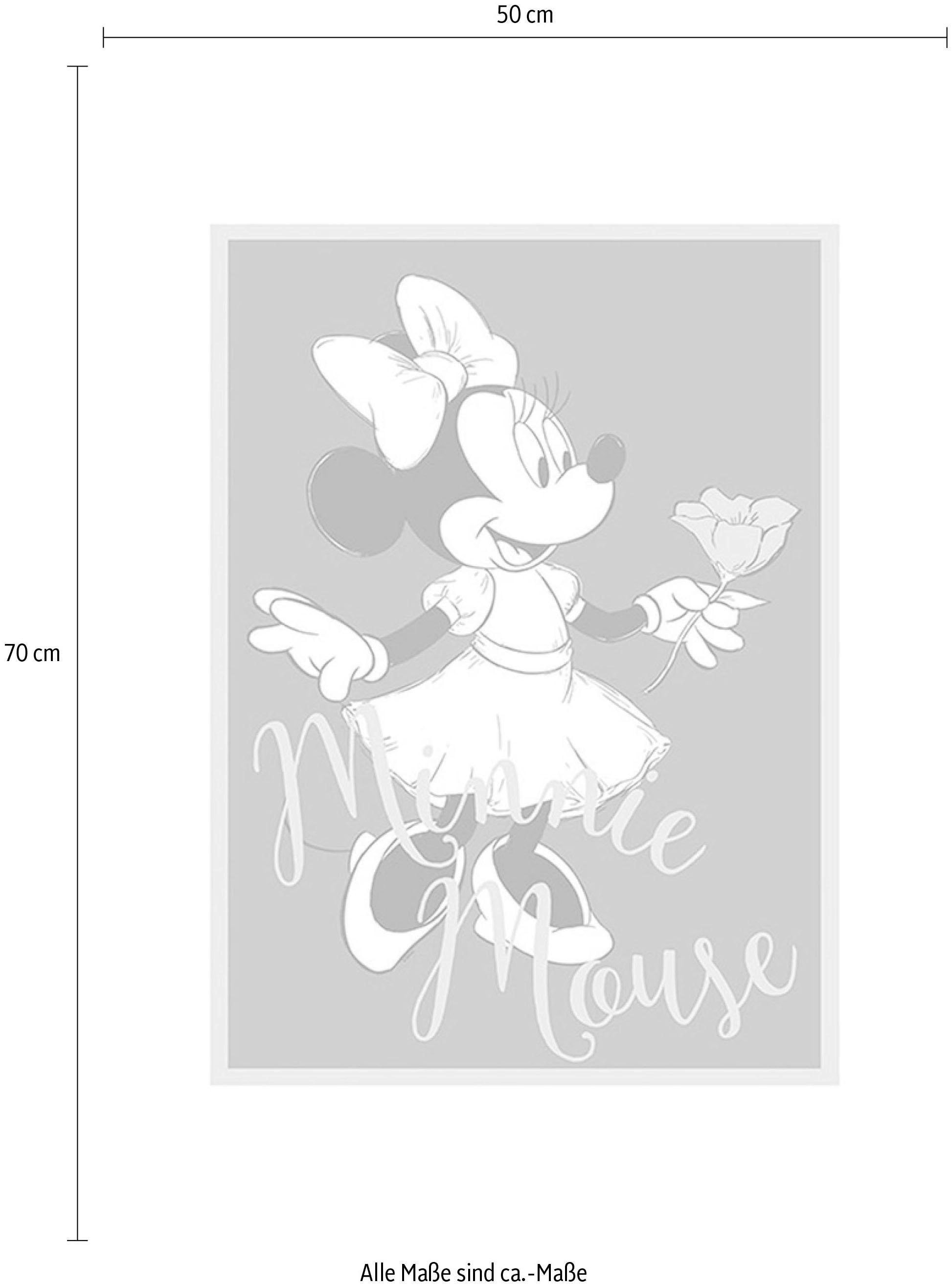Komar Bild »Minnie Mouse Girlie«, Disney, (1 St.), Wandbild zur Dekoration im Kinderzimmer - ohne Rahmen