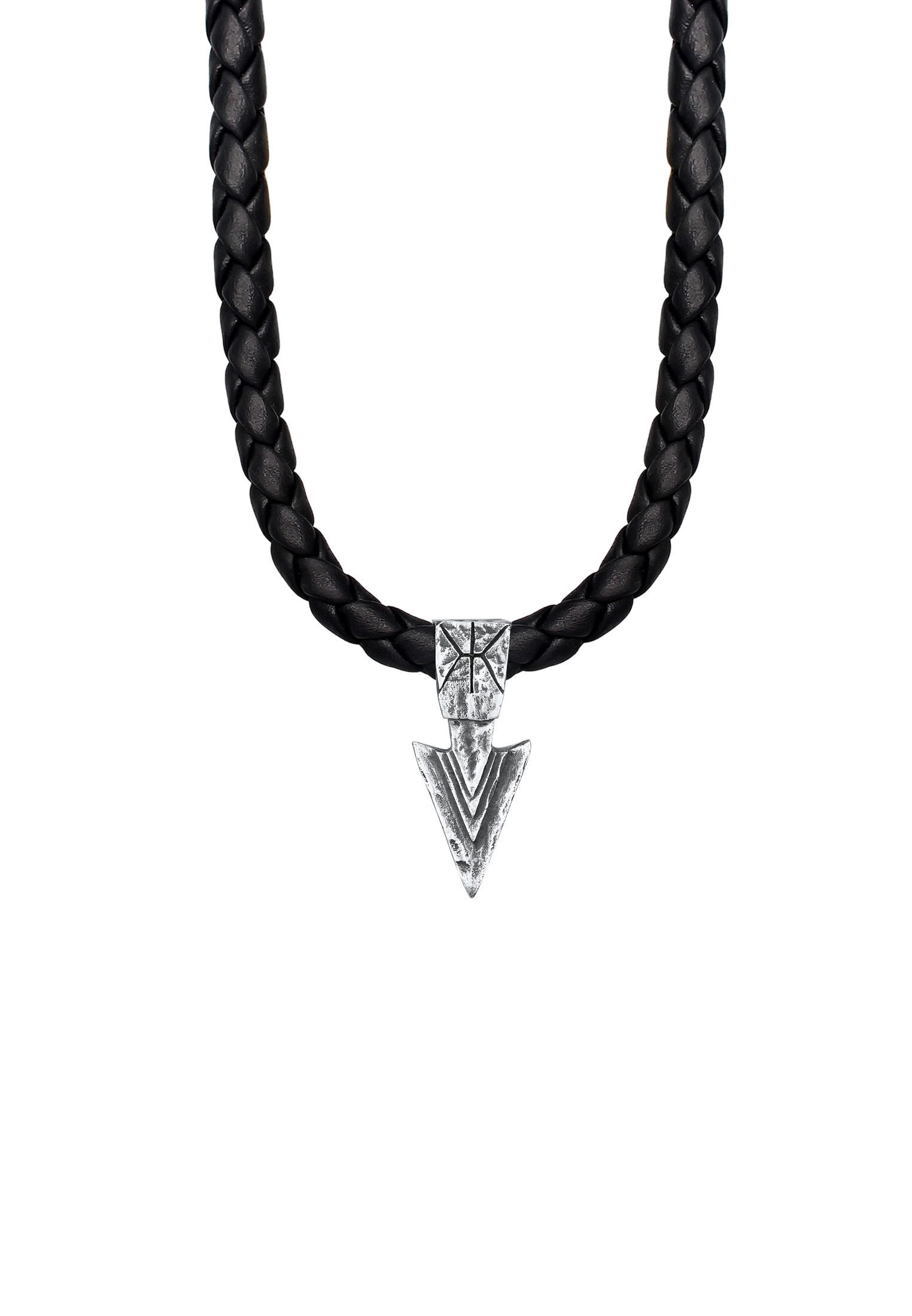 Kuzzoi Kette mit Anhänger »Herren Lederkette Arrow Pfeil Oxidiert 925 Silber«  bestellen