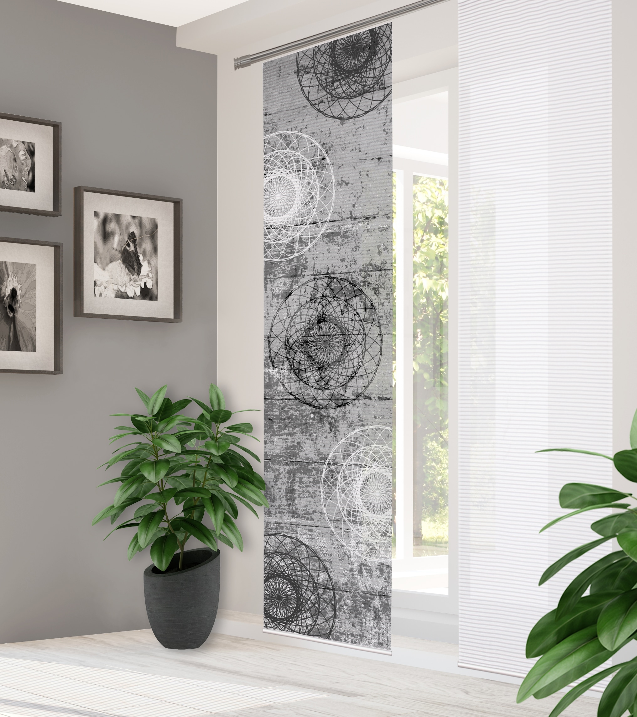 HOME in green Schiebegardine »MANDOSA« Paneelwagen 1 Stk. tlg. DIGITALBEDRU günstig online kaufen