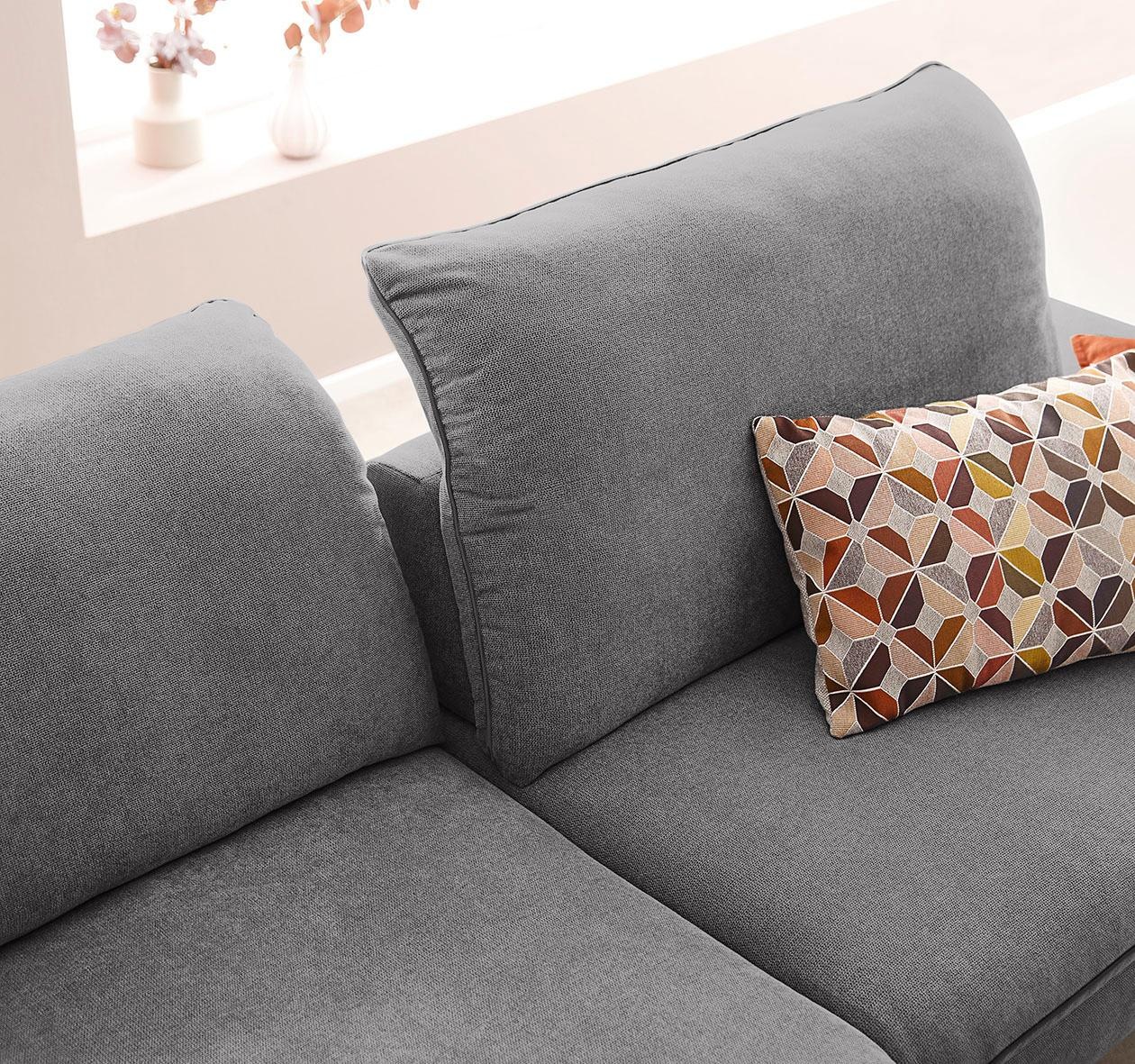 W.SCHILLIG Ecksofa »enjoy&MORE, Designsofa, elegant und bequem, L-Form«, Sitztiefenverstellung, Füße bronze pulverbeschichtet, Breite 294 cm