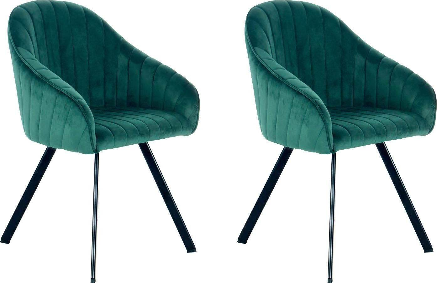 Kayoom Stuhl »Jodie 125 2er-Set, Sitzfläche mit Polsterung« (Set) 2 Stk. sa günstig online kaufen